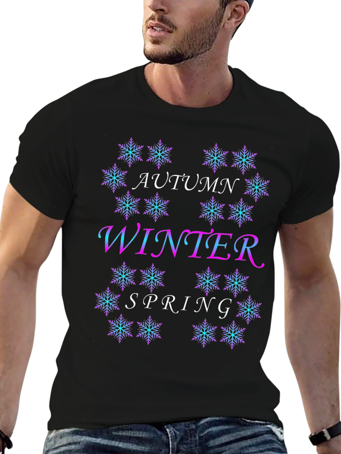 Seasonal Snowflake Tee - Autumn Winter Spring Design