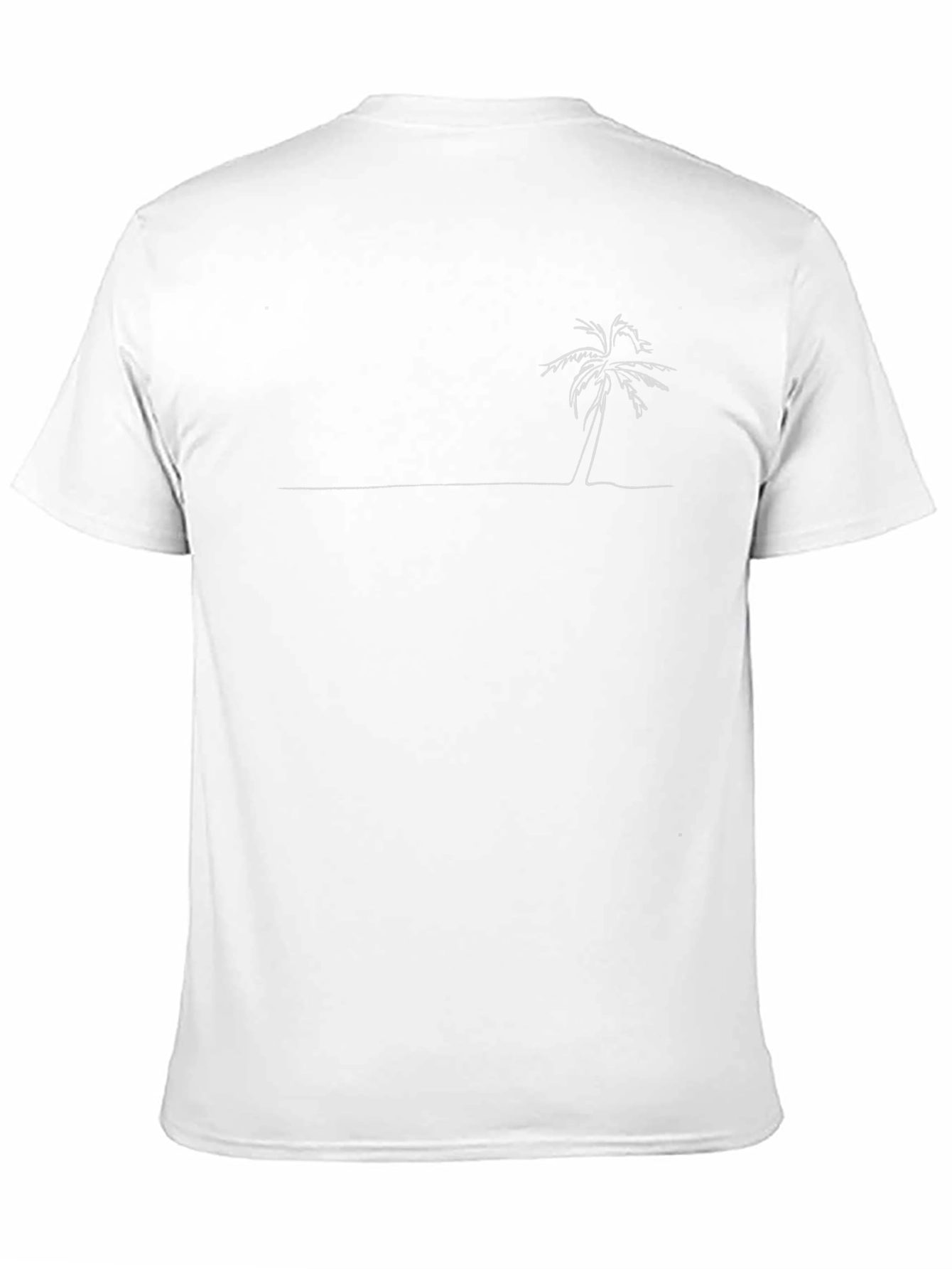 Minimalist Palm Tree Graphic Tee - Black