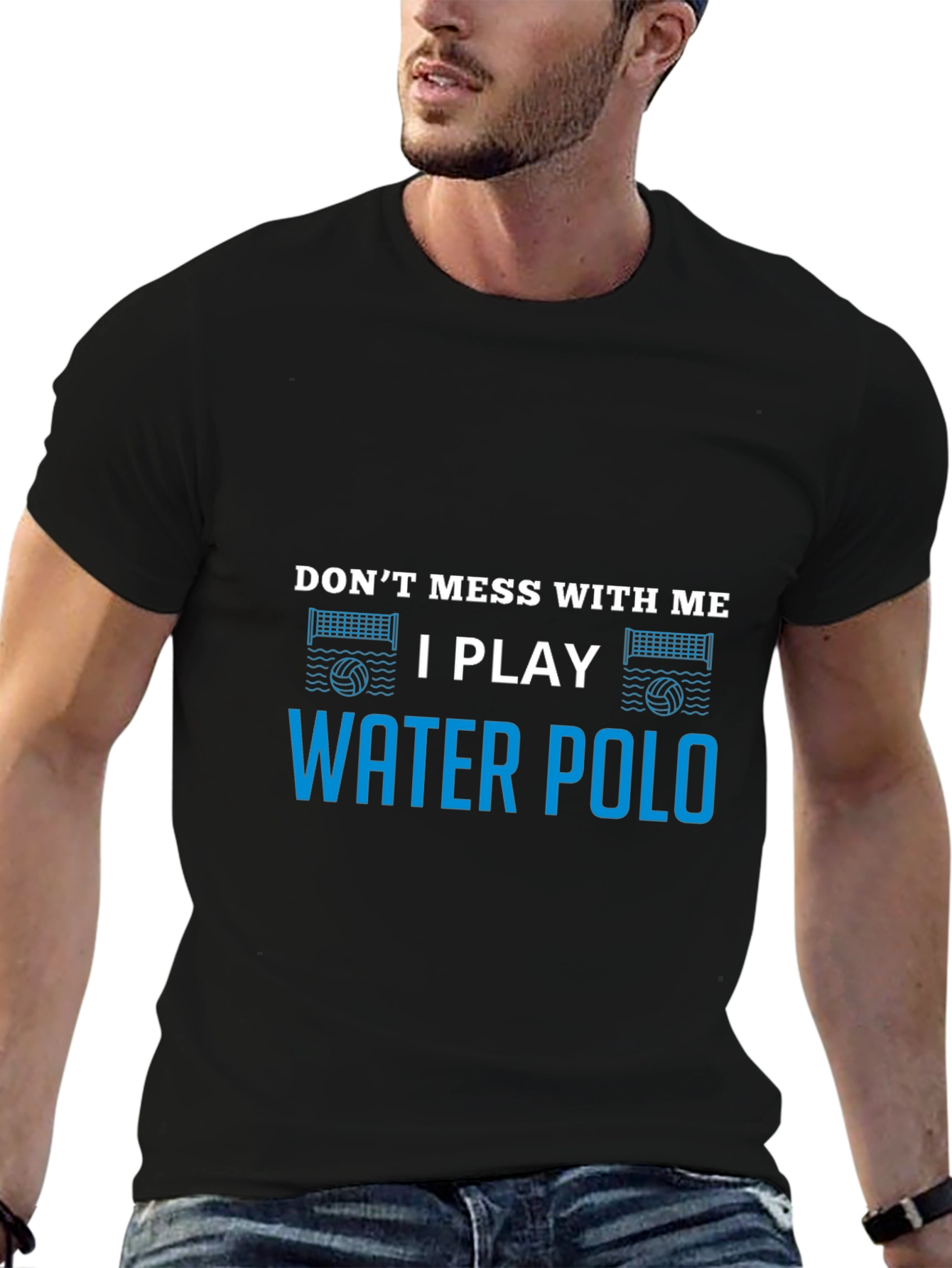 Dont Mess Water Polo Black T-Shirt
