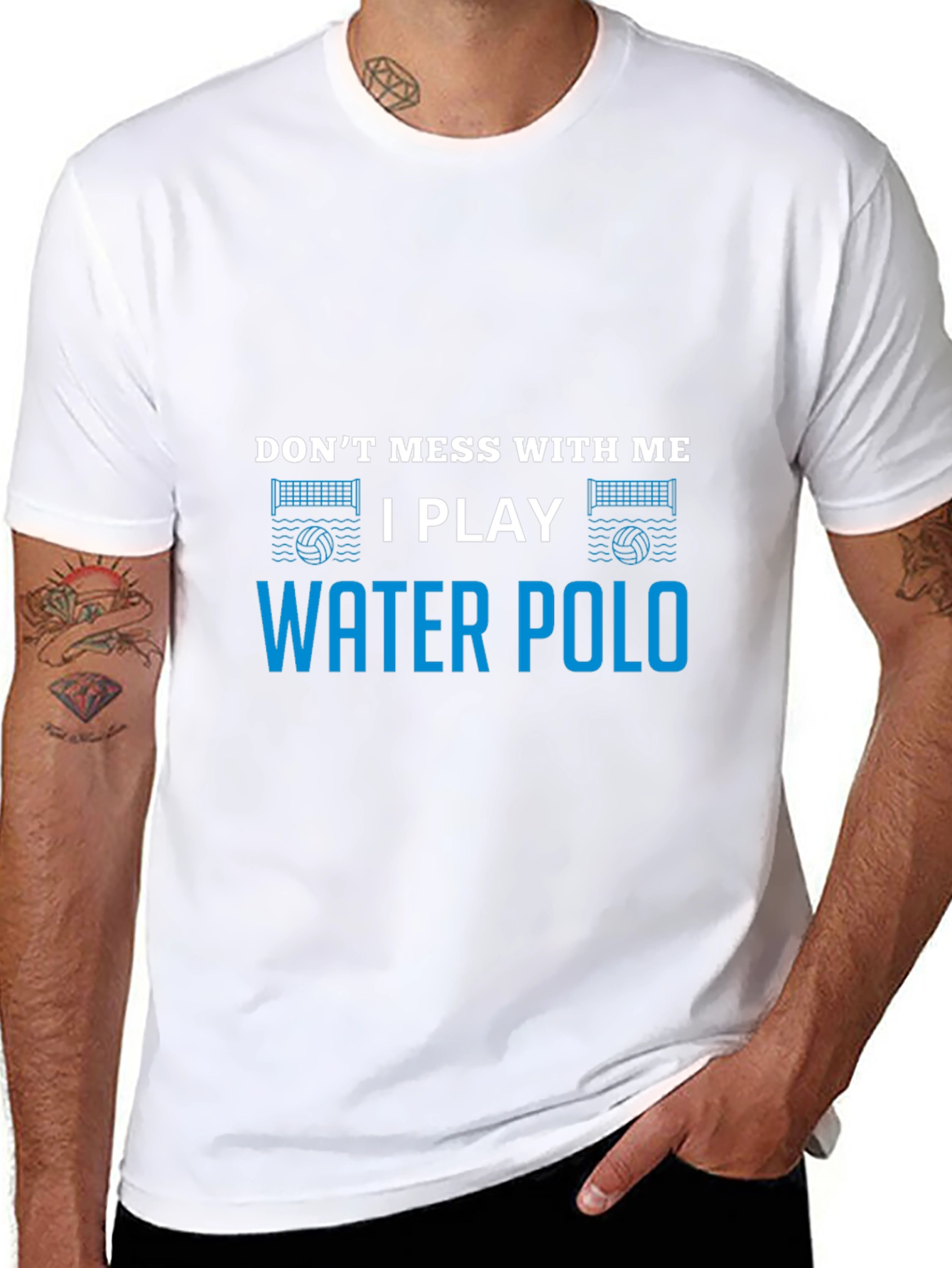 Dont Mess Water Polo Black T-Shirt