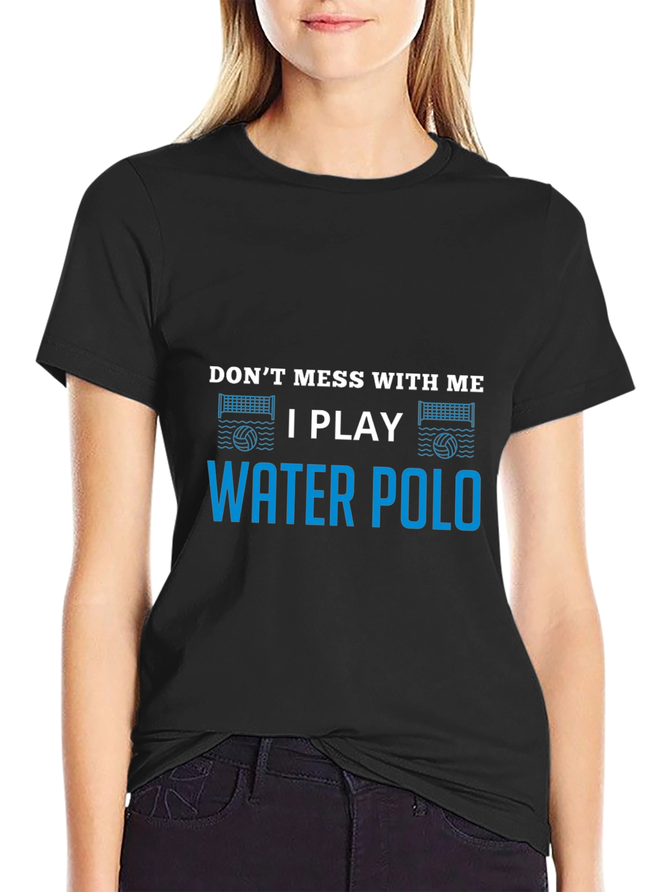 Dont Mess Water Polo Black T-Shirt
