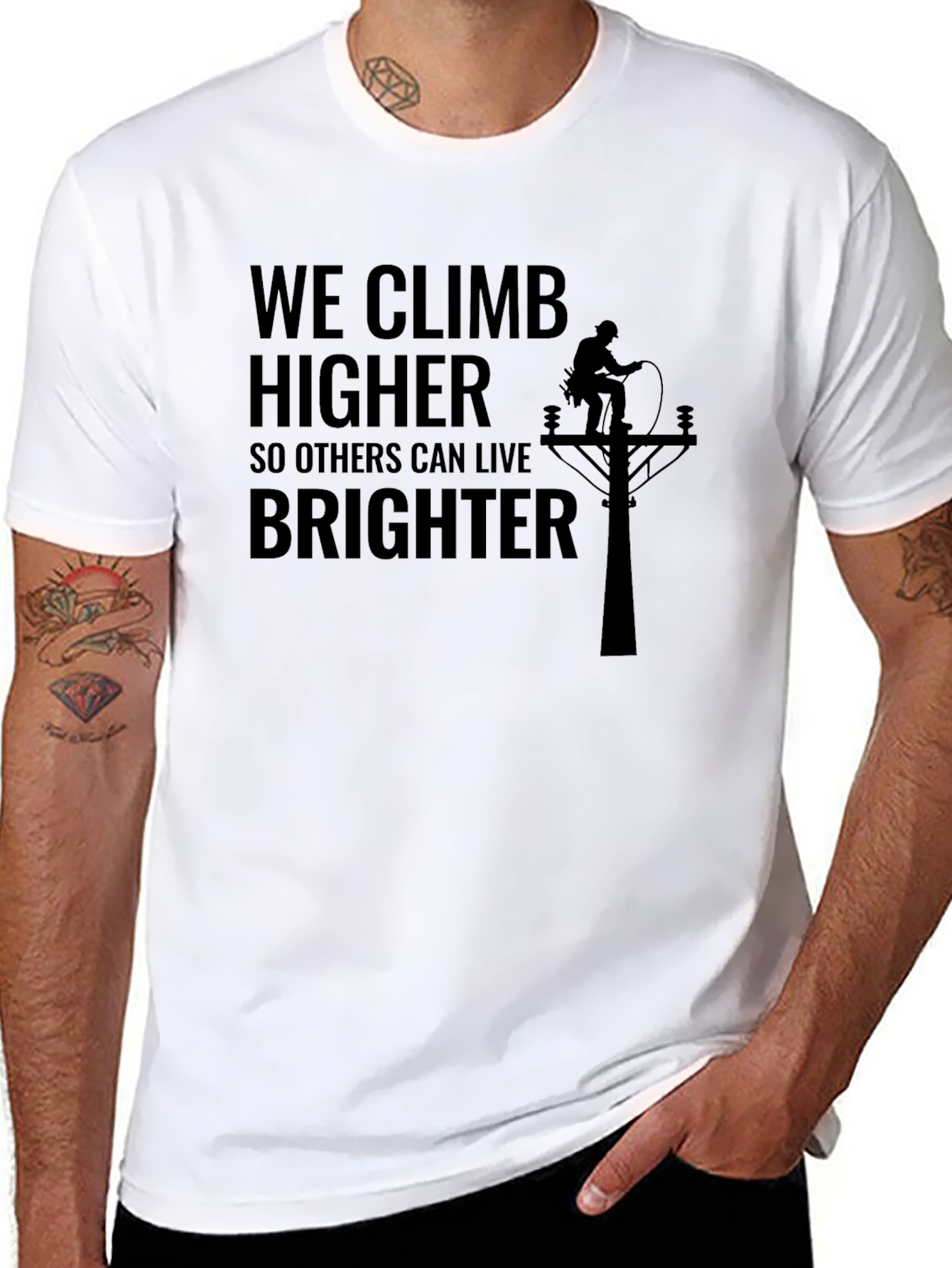 Lineman T-Shirt - We Climb Higher