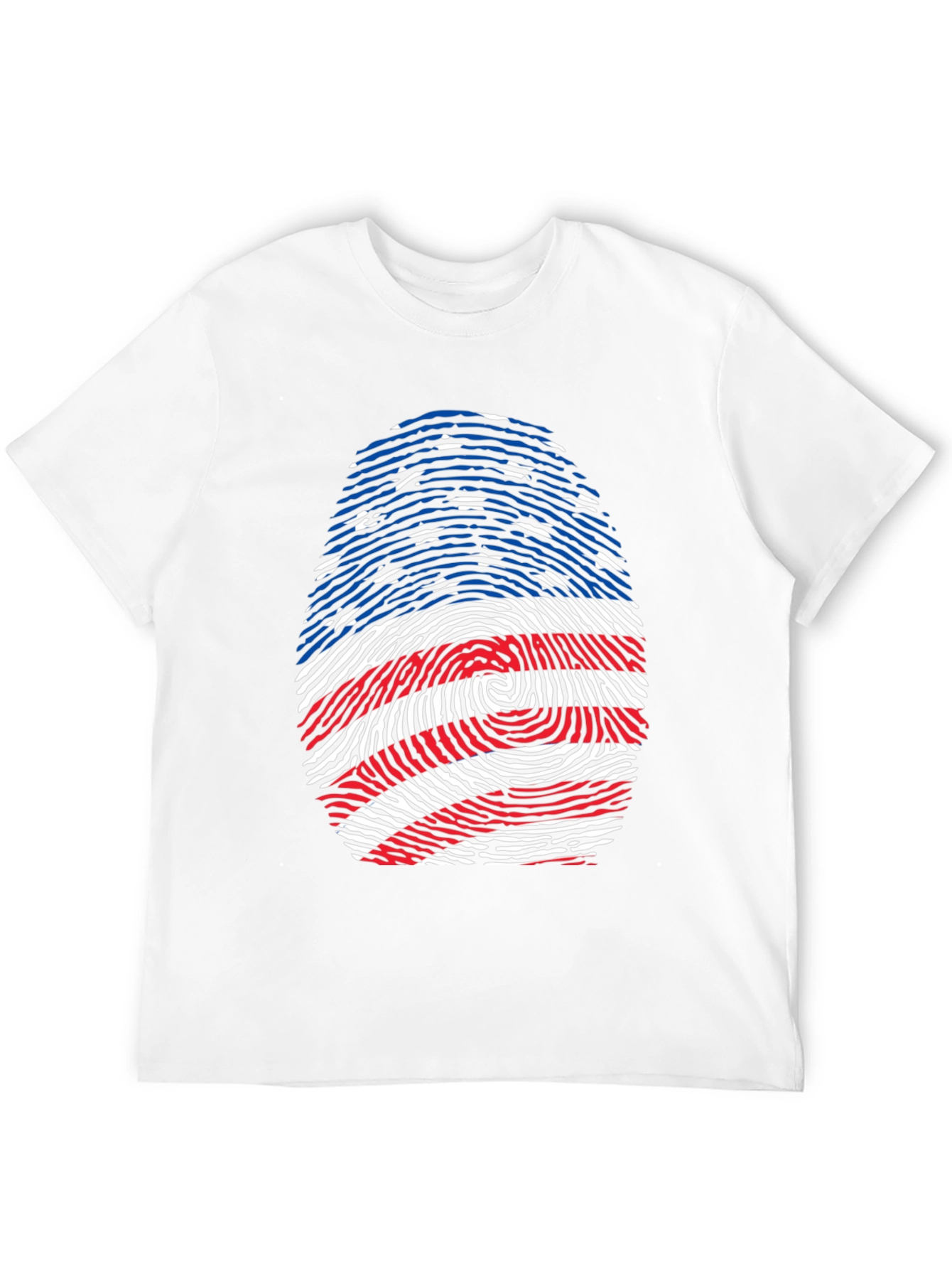 American Flag Fingerprint Graphic T-Shirt