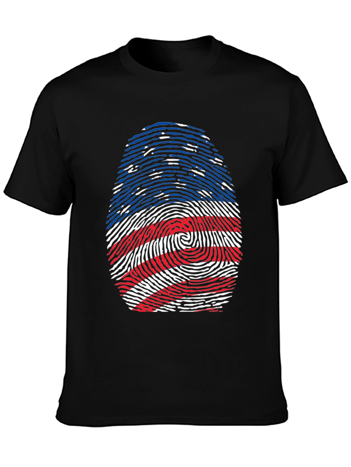 American Flag Fingerprint Graphic T-Shirt