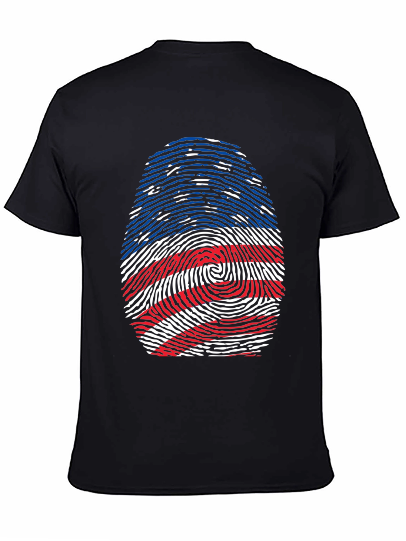 American Flag Fingerprint Graphic T-Shirt