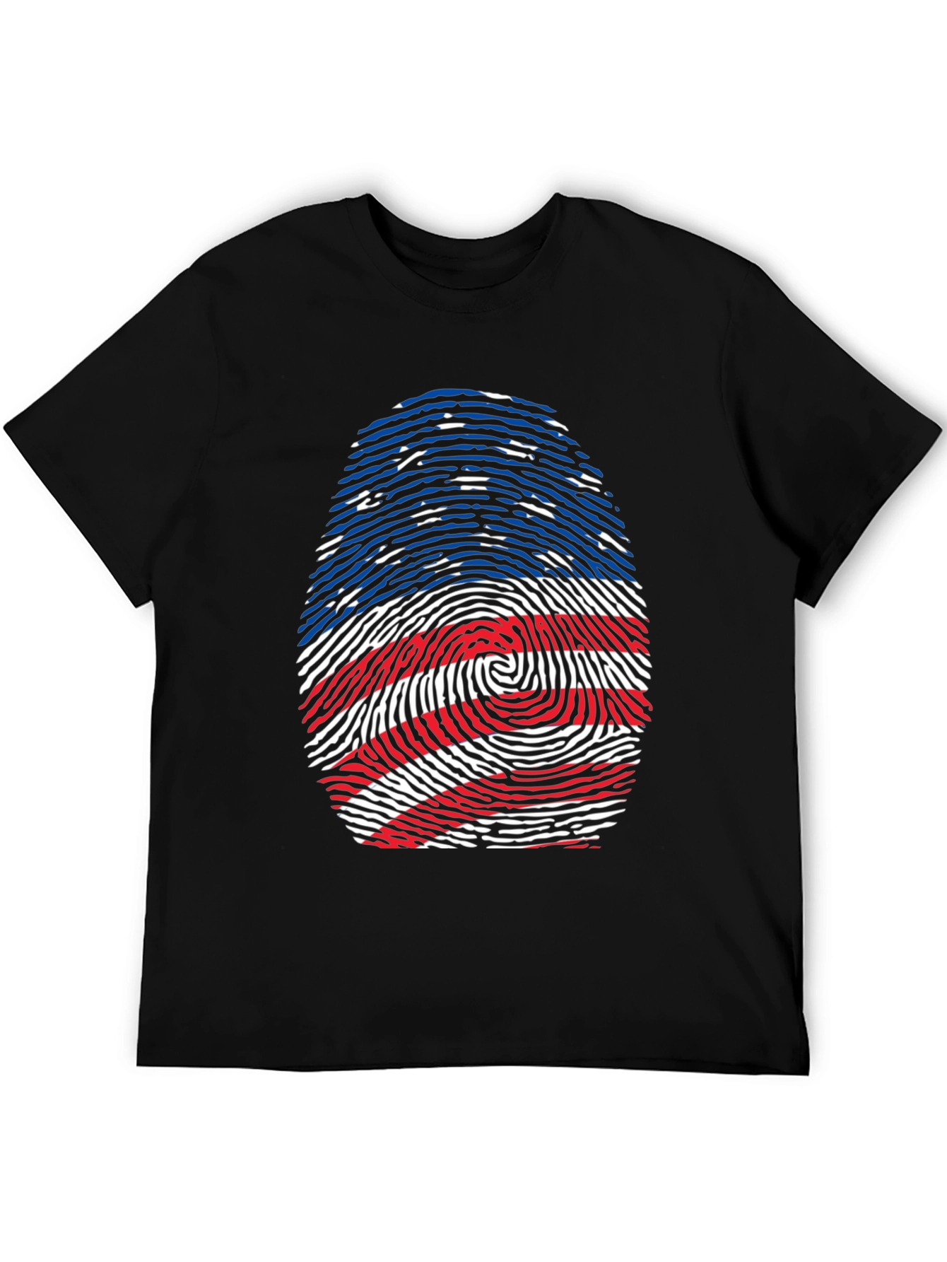 American Flag Fingerprint Graphic T-Shirt