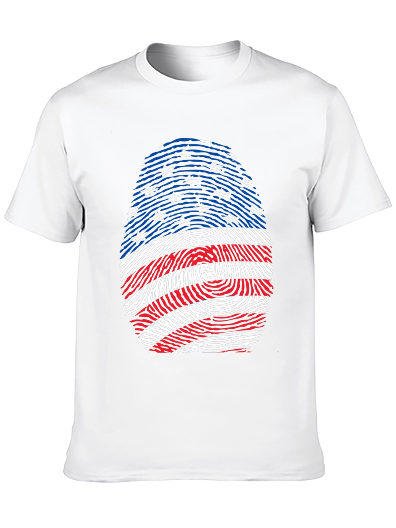 American Flag Fingerprint Graphic T-Shirt