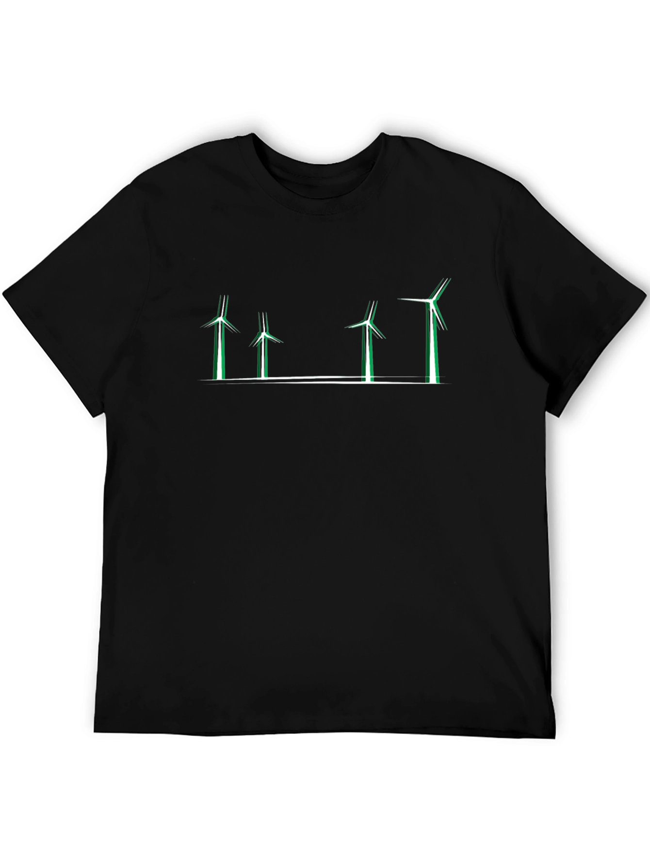 Wind Turbine Graphic Tee - Sustainable Energy Shirt