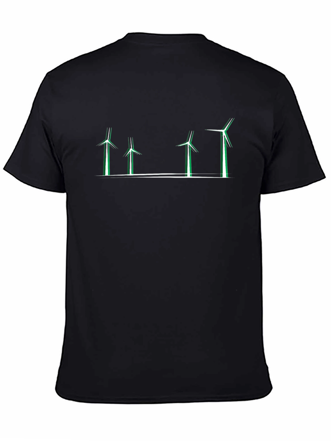 Wind Turbine Graphic Tee - Sustainable Energy Shirt