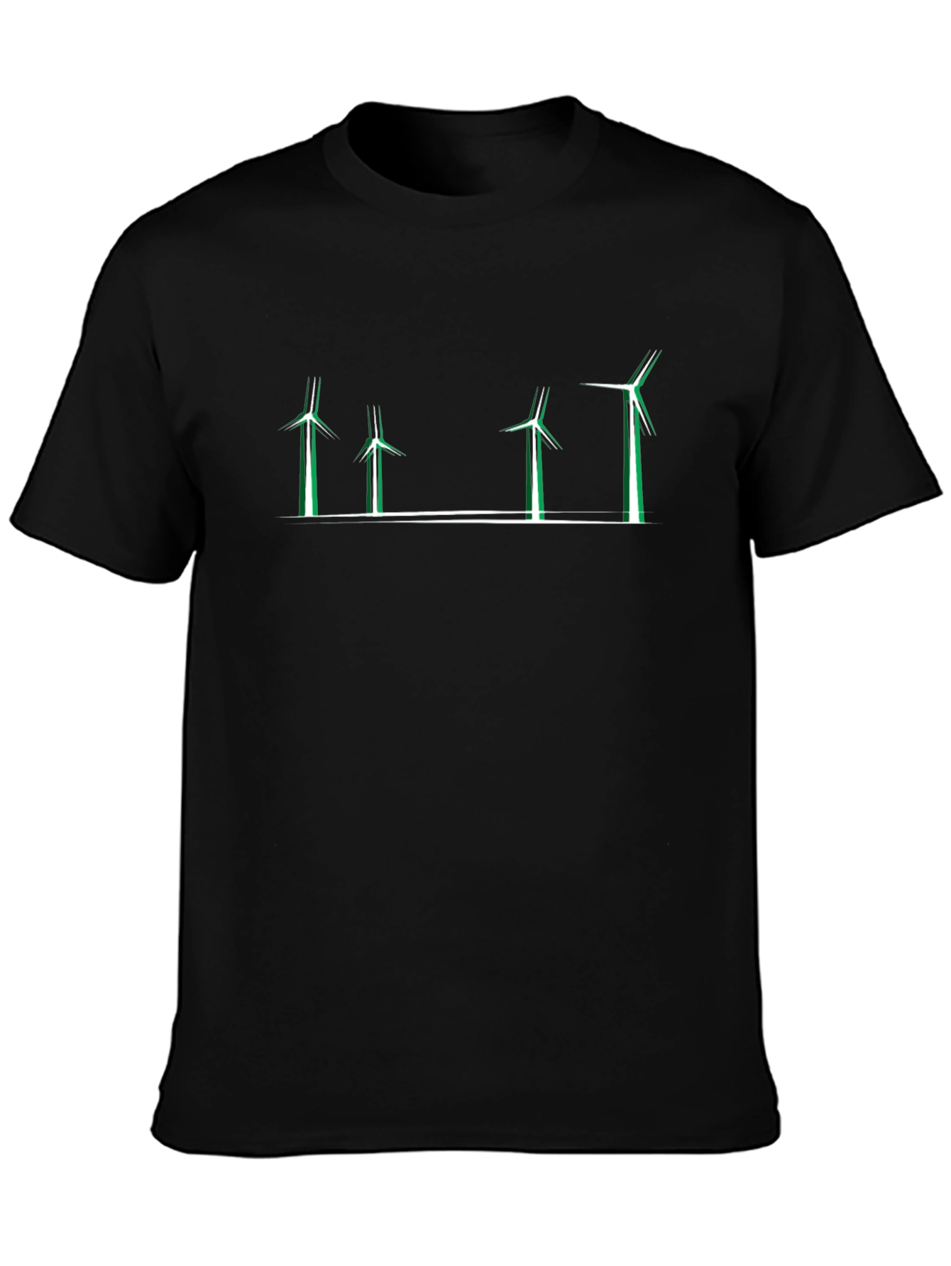 Wind Turbine Graphic Tee - Sustainable Energy Shirt
