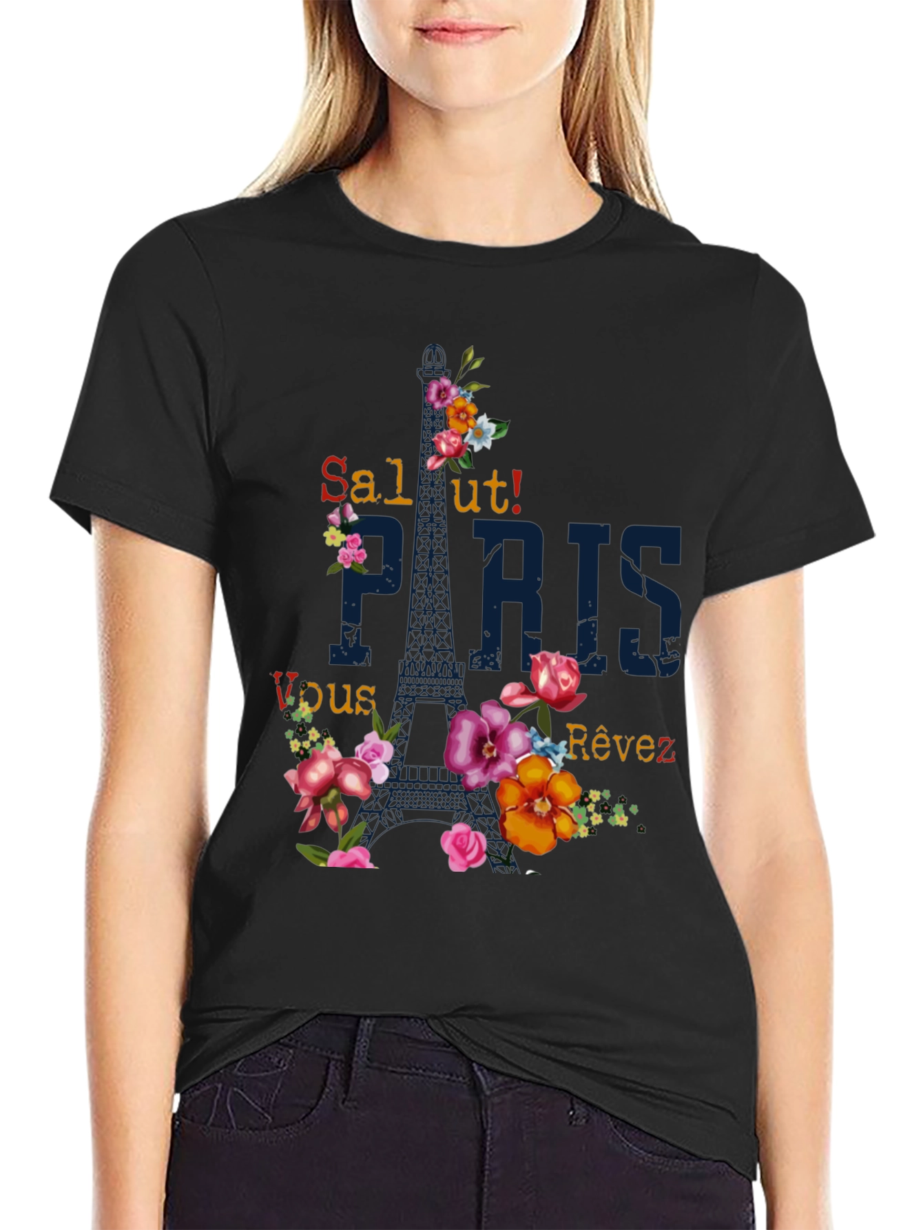 Paris Floral Graphic T-Shirt