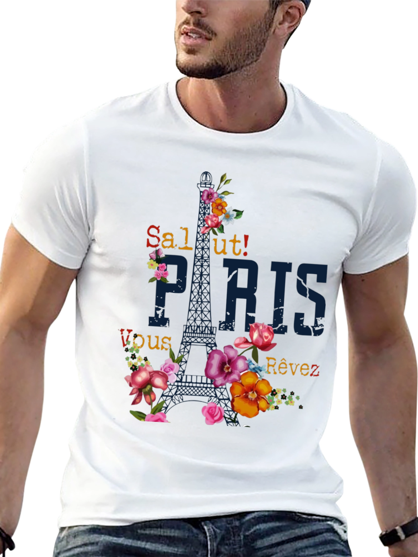Paris Floral Graphic T-Shirt