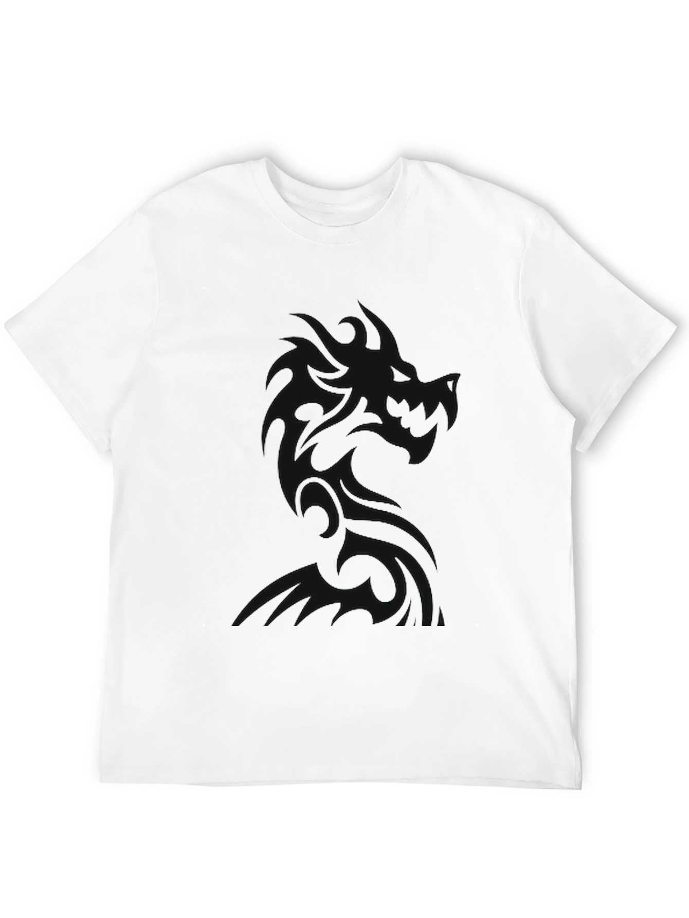 Solid Black Crew Neck Short Sleeve T-Shirt