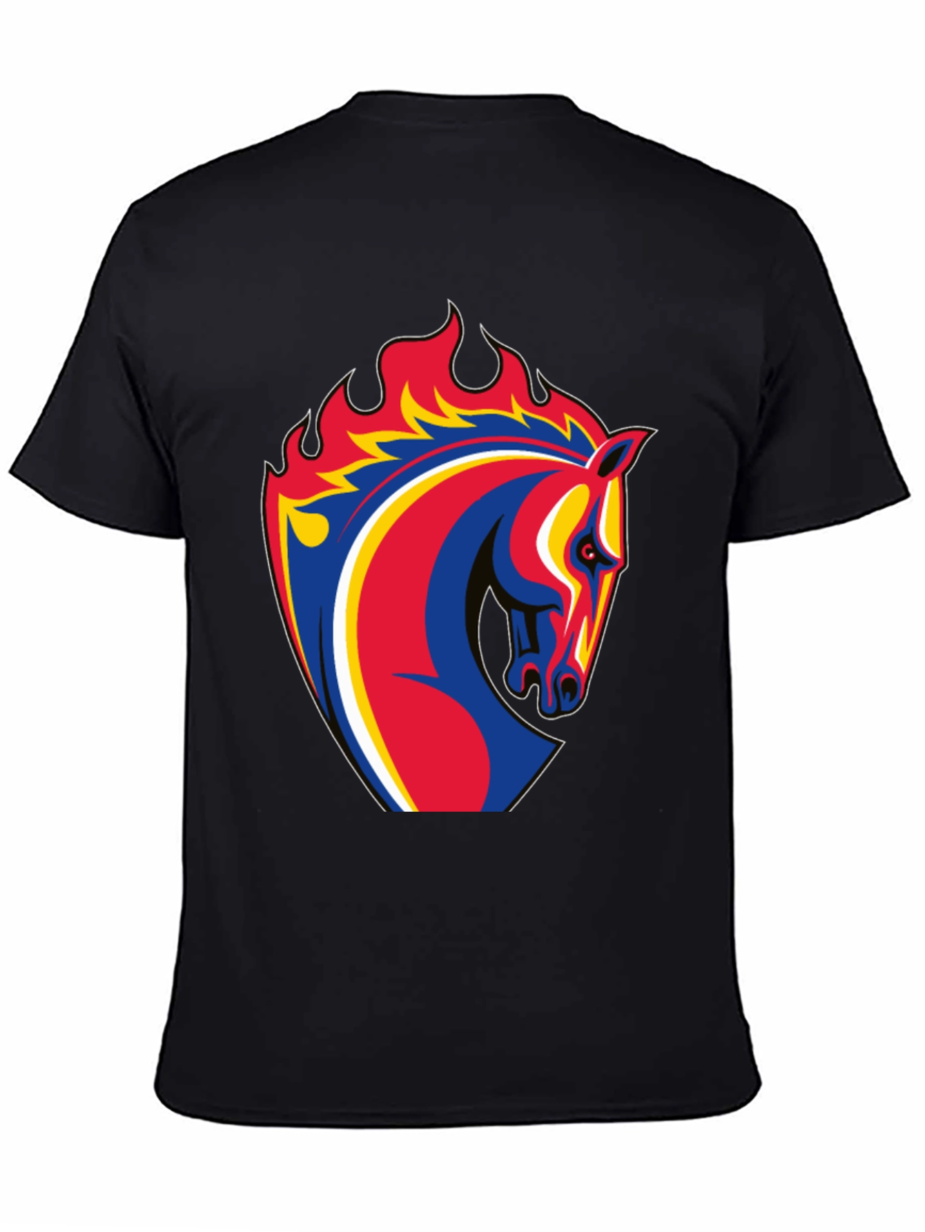 Fiery Horse Head Graphic T-Shirt