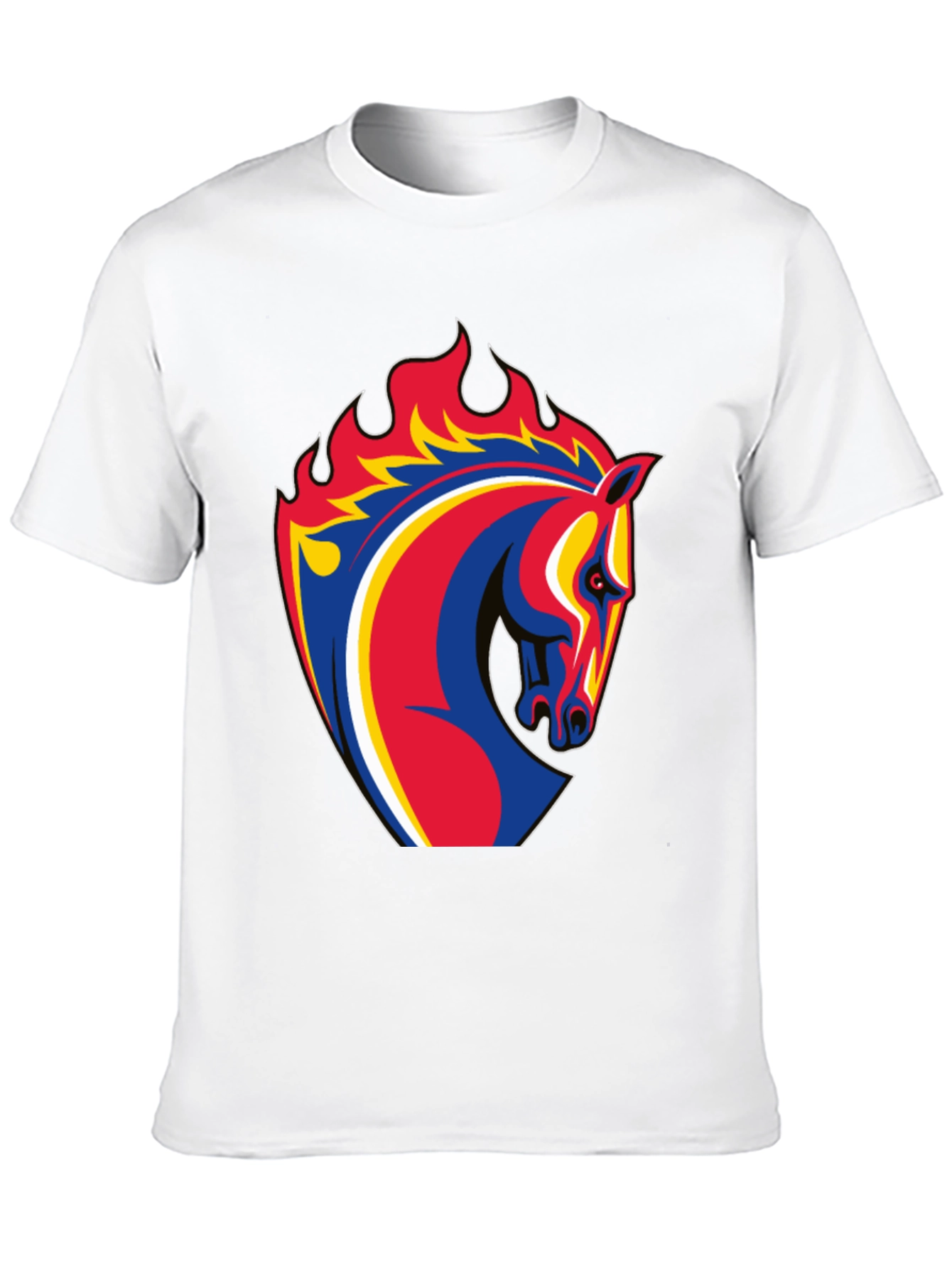 Fiery Horse Head Graphic T-Shirt