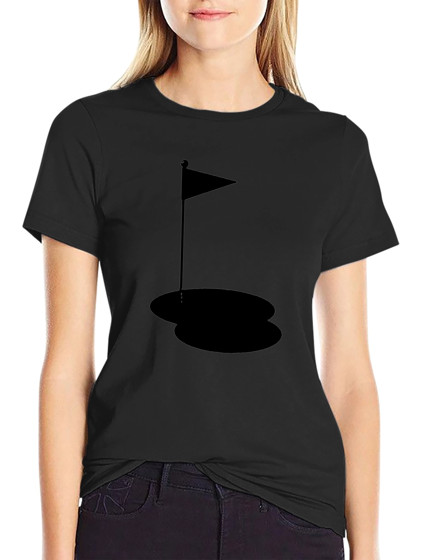 Golf Hole Black T-Shirt