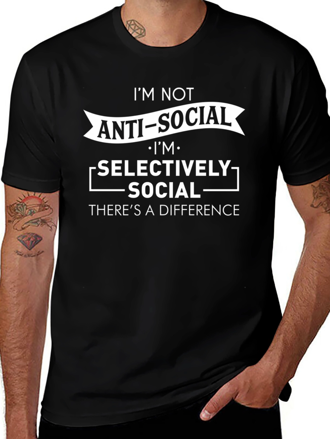 Anti-Social Selectively Social Graphic T-Shirt