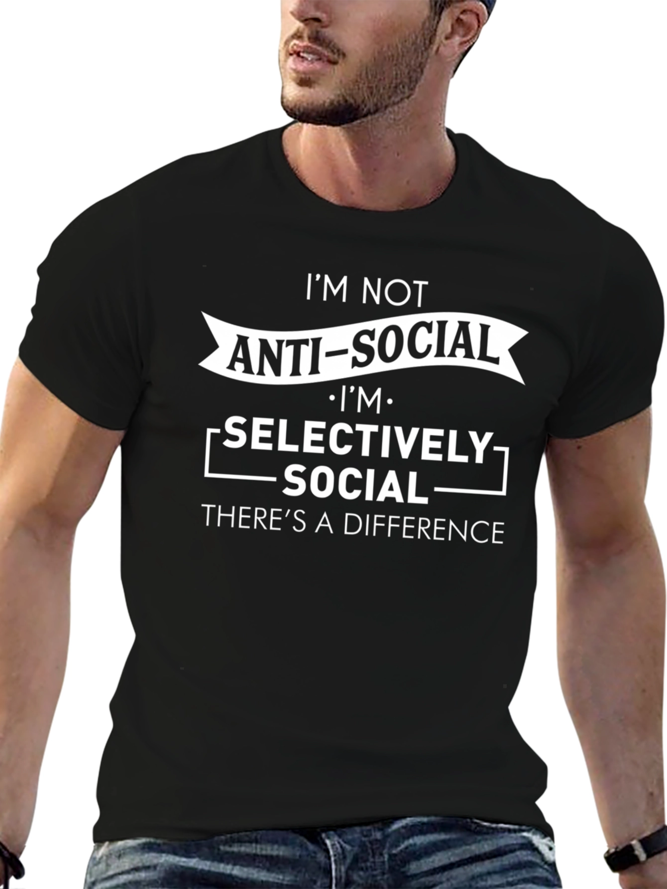 Anti-Social Selectively Social Graphic T-Shirt