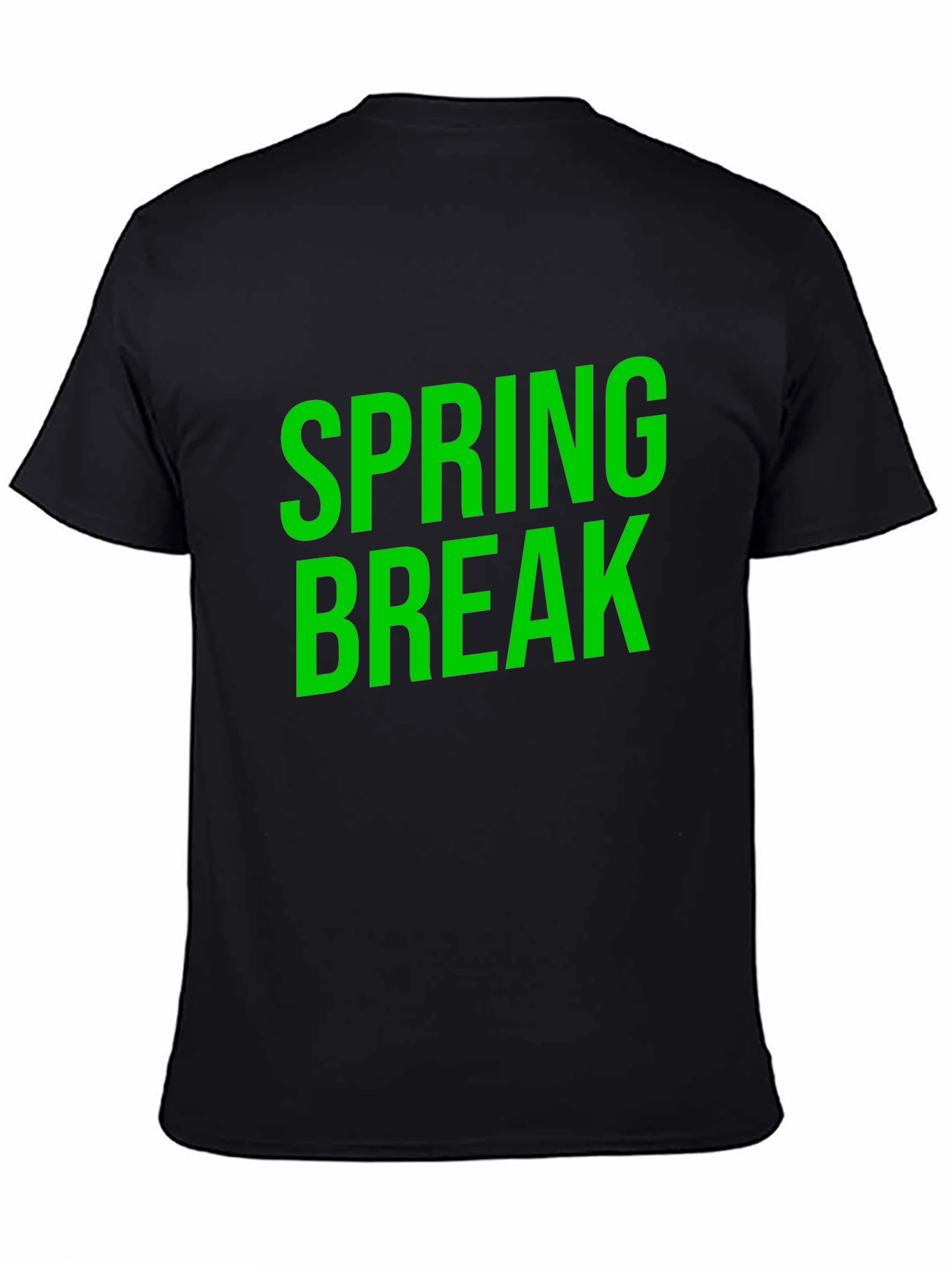 Spring Break Graphic Tee - Black Cotton T-Shirt