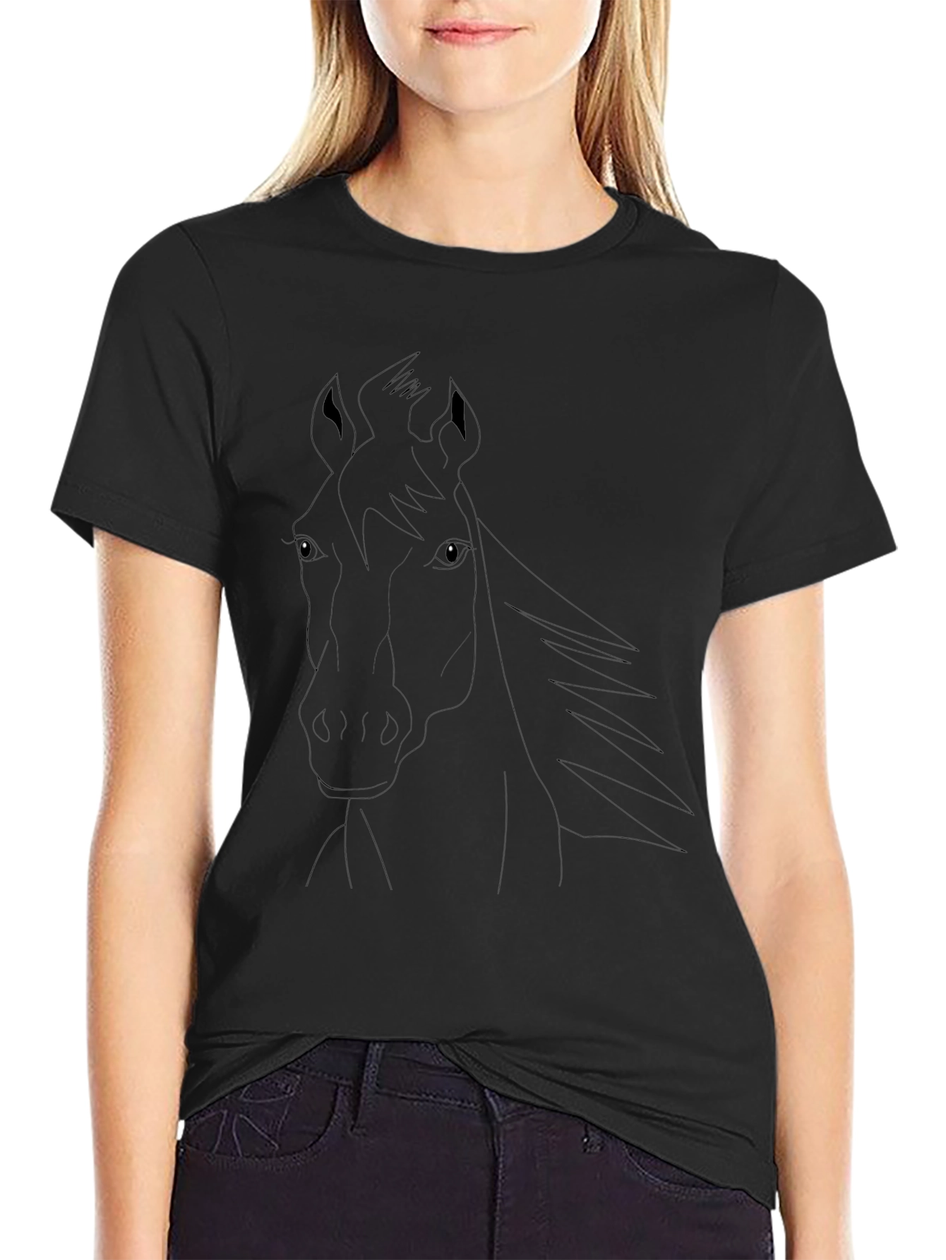 Black Horse Graphic Tee - Unisex Comfort