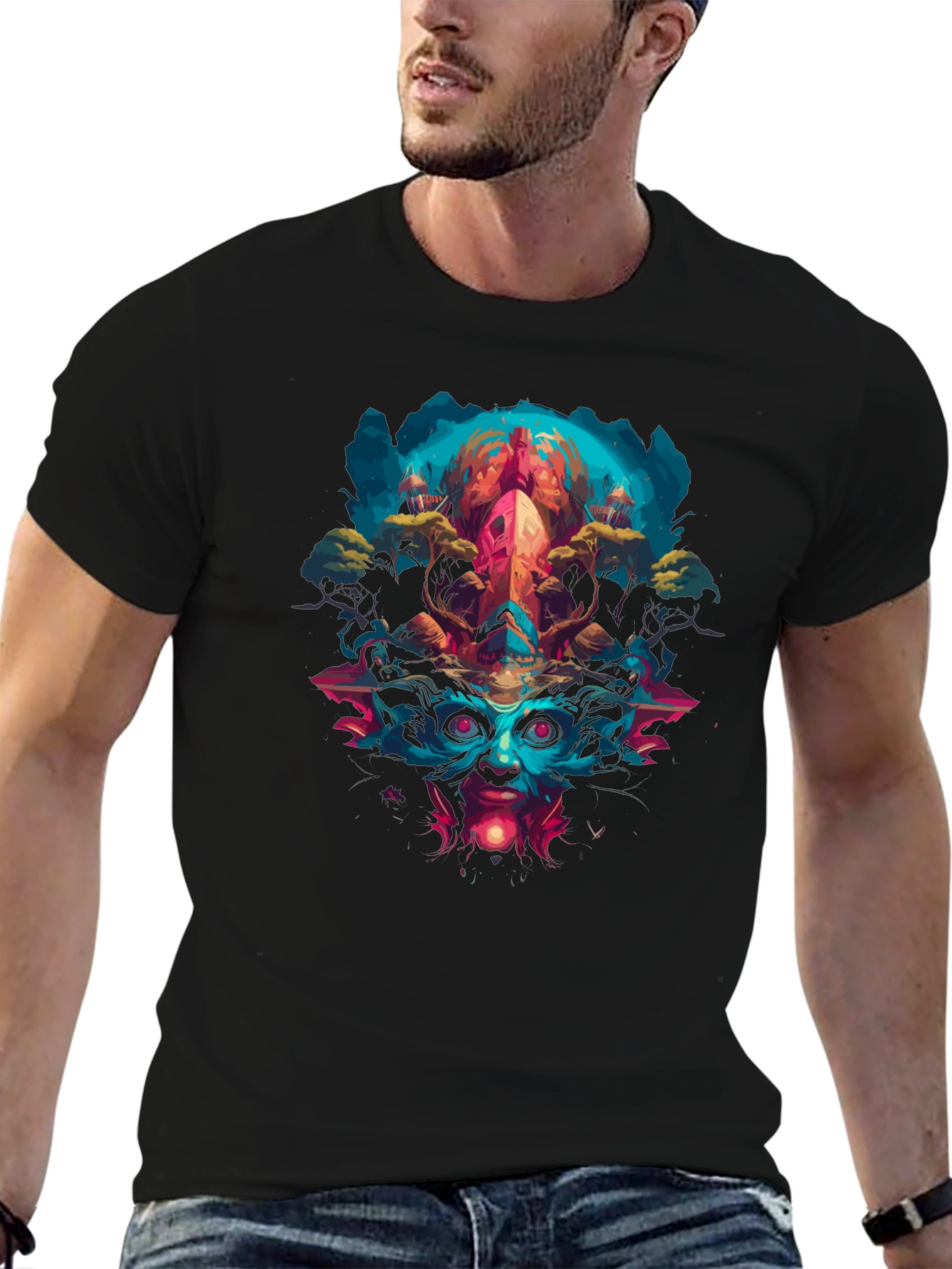 Mystic Creature Graphic Tee - Unique Design