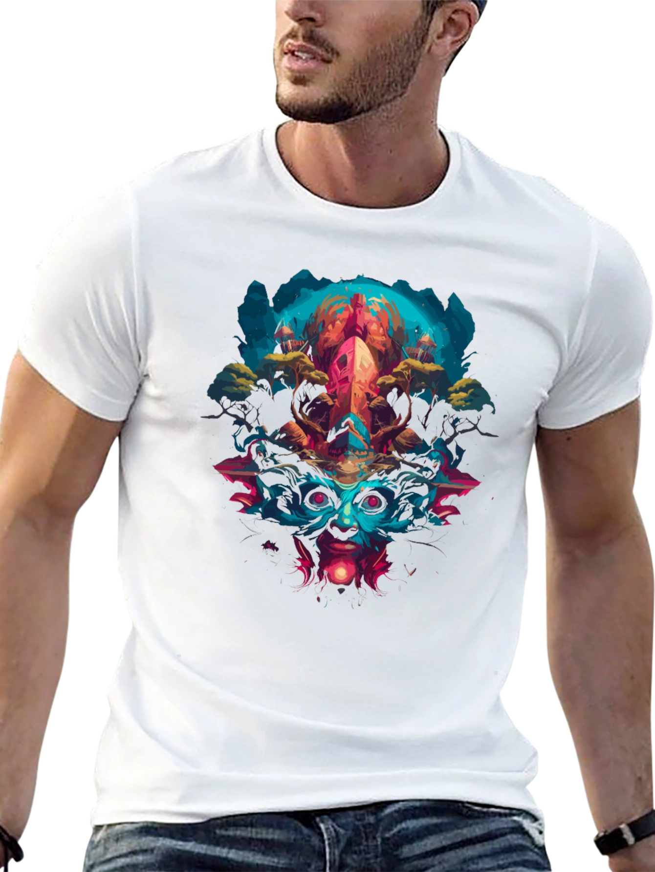 Mystic Creature Graphic Tee - Unique Design