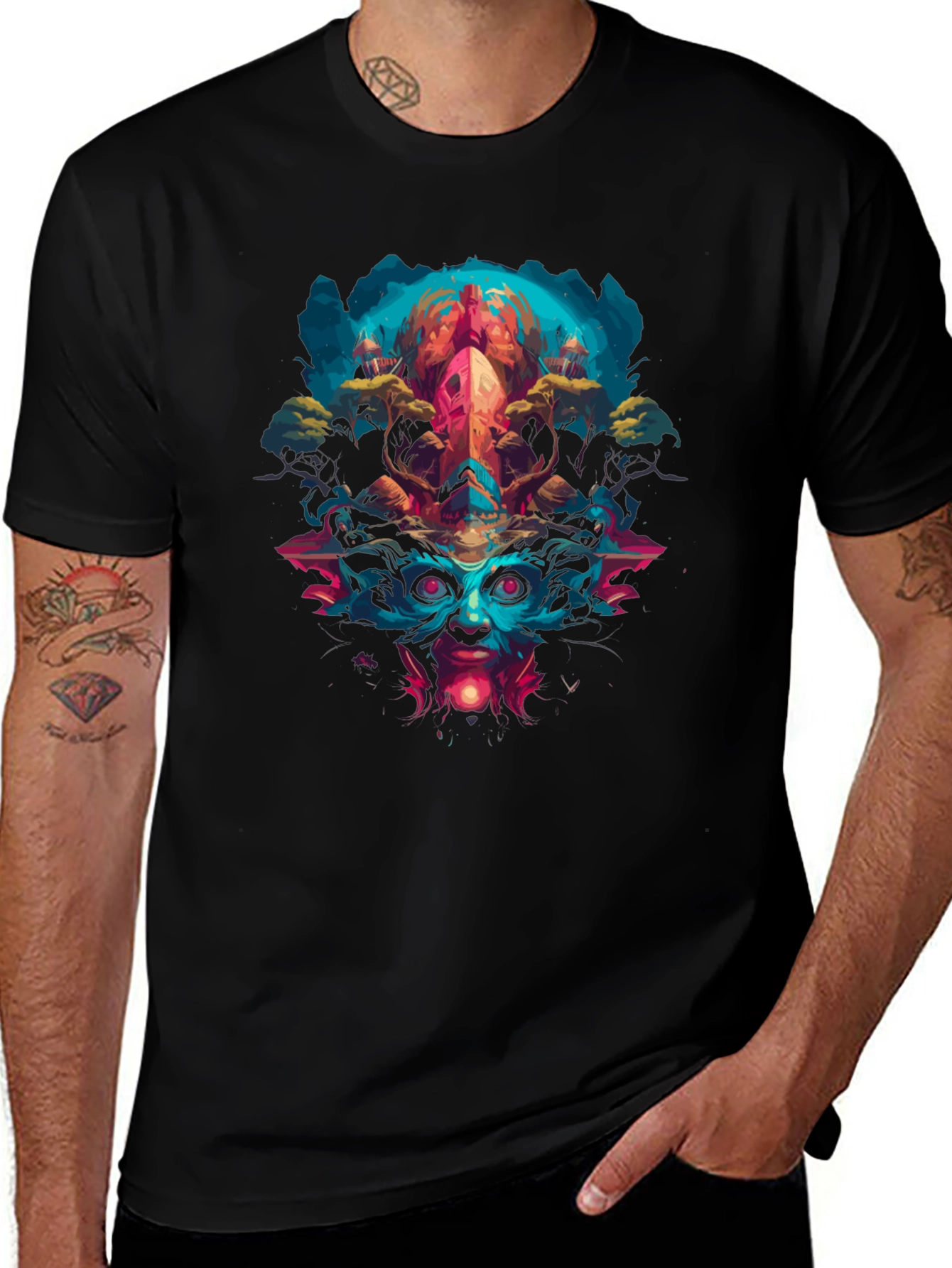 Mystic Creature Graphic Tee - Unique Design