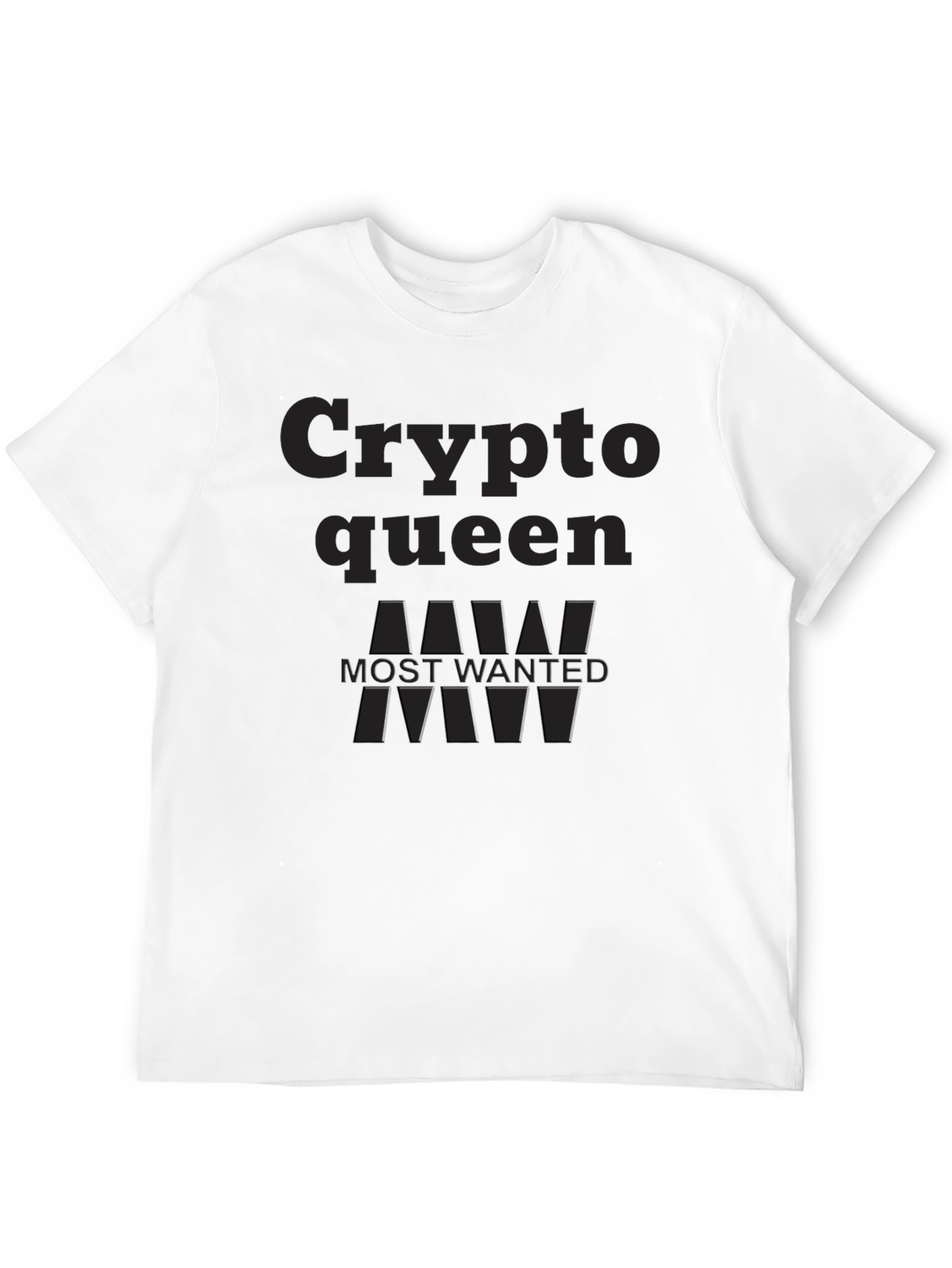 Crypto Queen Most Wanted Black T-Shirt