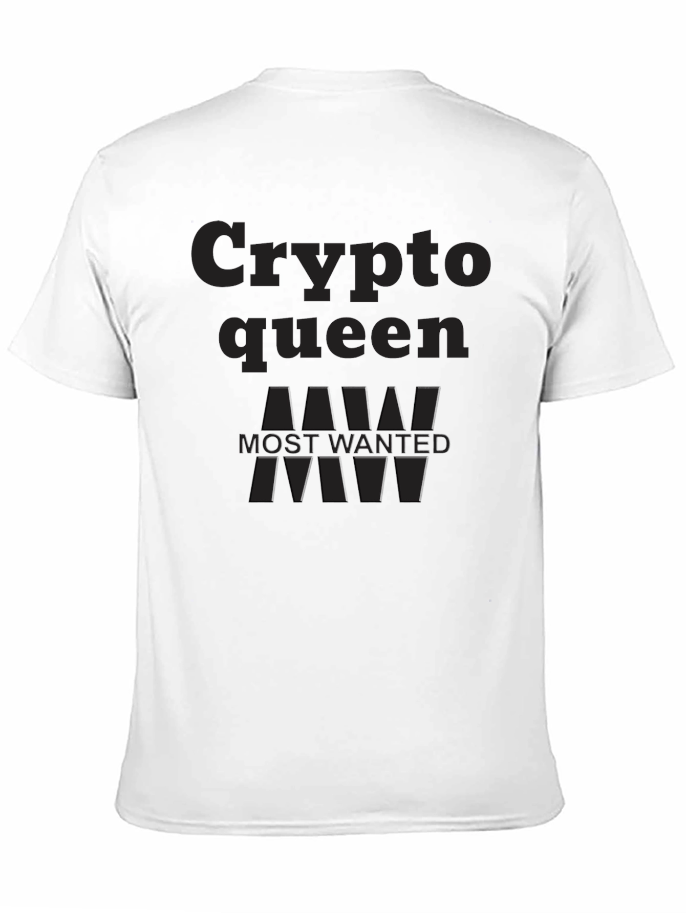 Crypto Queen Most Wanted Black T-Shirt