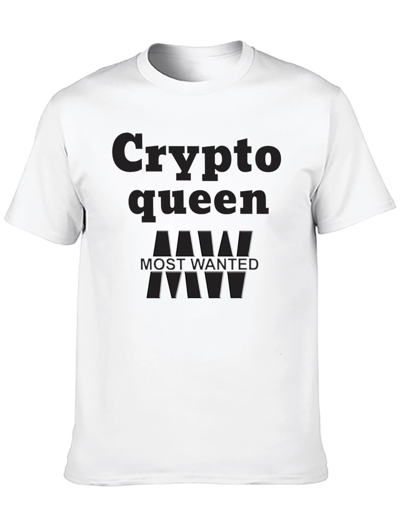 Crypto Queen Most Wanted Black T-Shirt