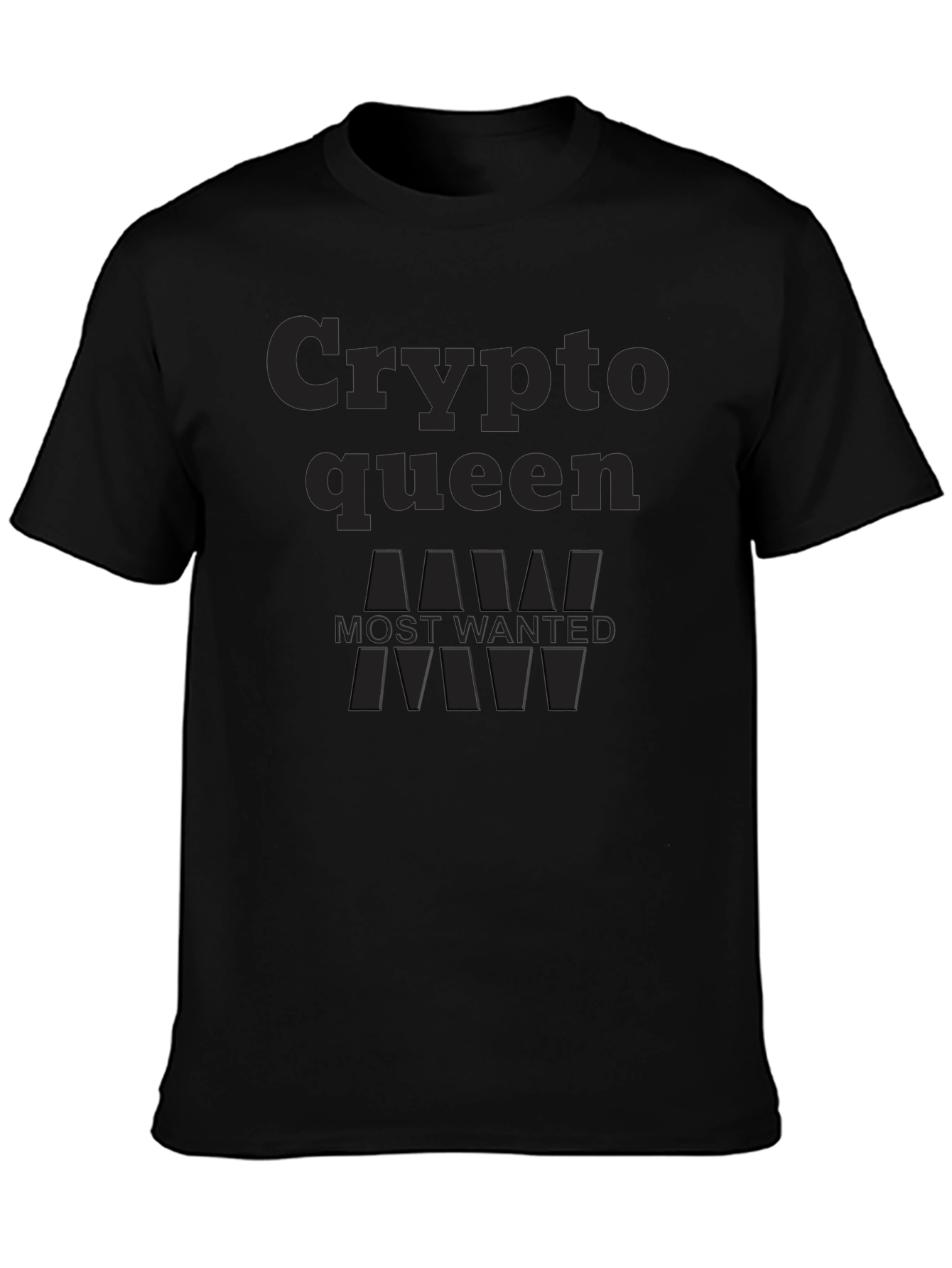 Crypto Queen Most Wanted Black T-Shirt