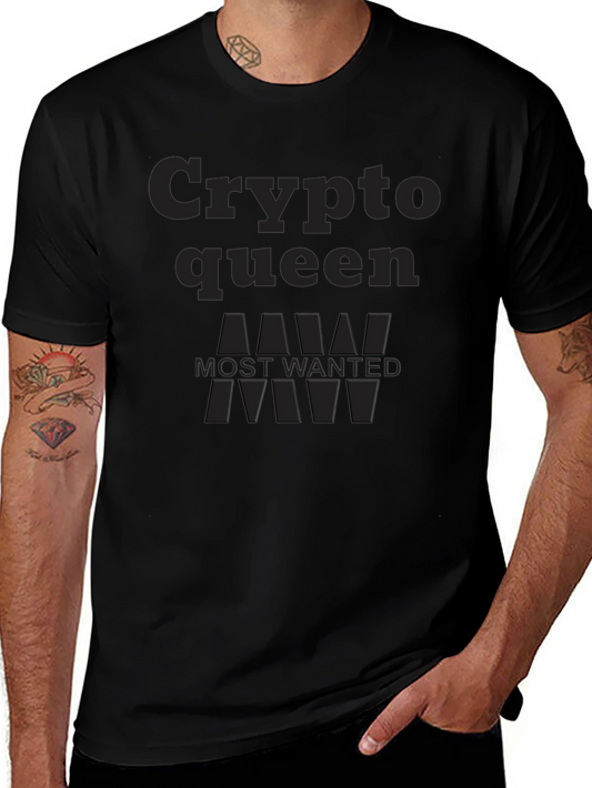 Crypto Queen Most Wanted Black T-Shirt