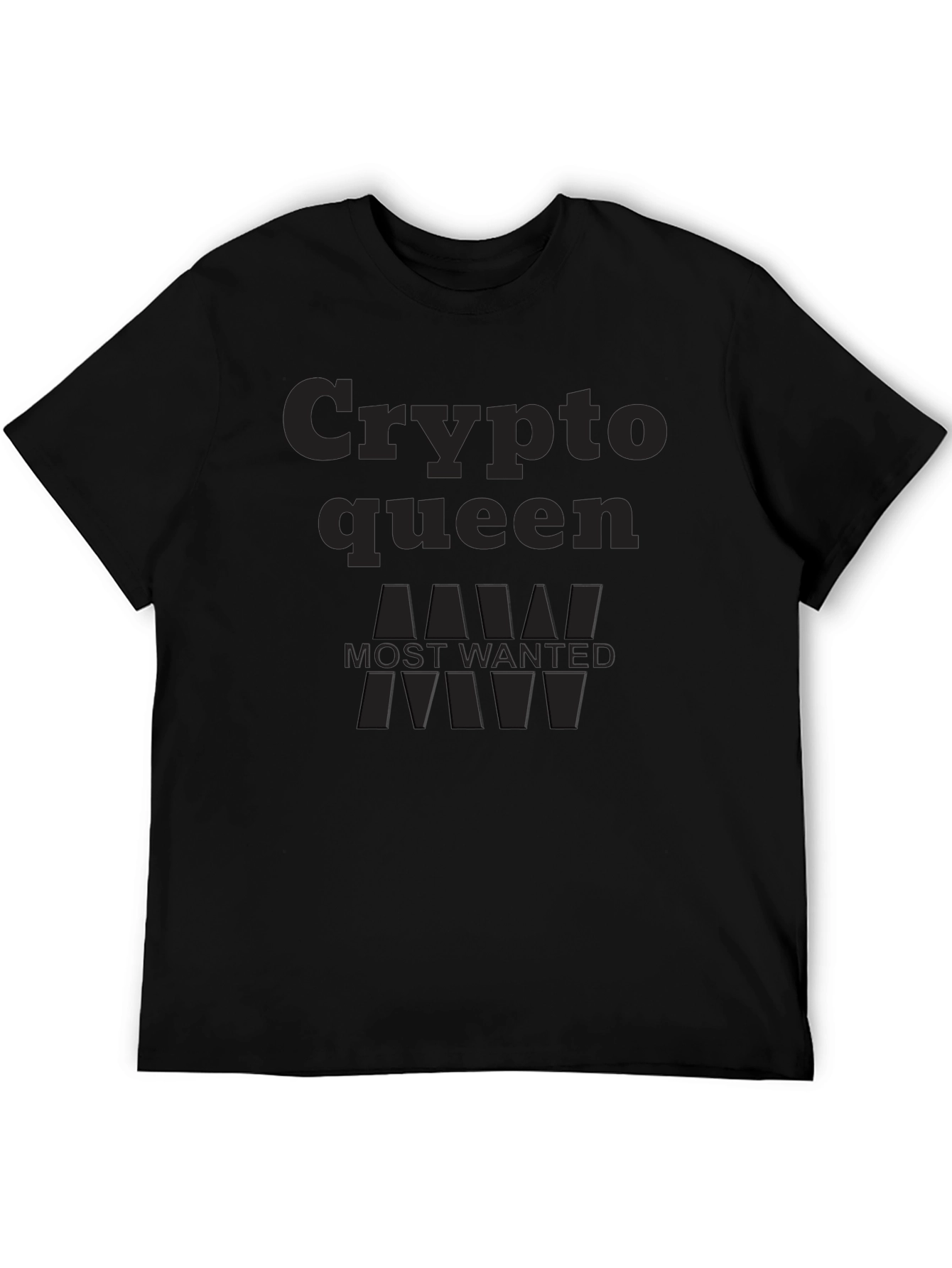 Crypto Queen Most Wanted Black T-Shirt