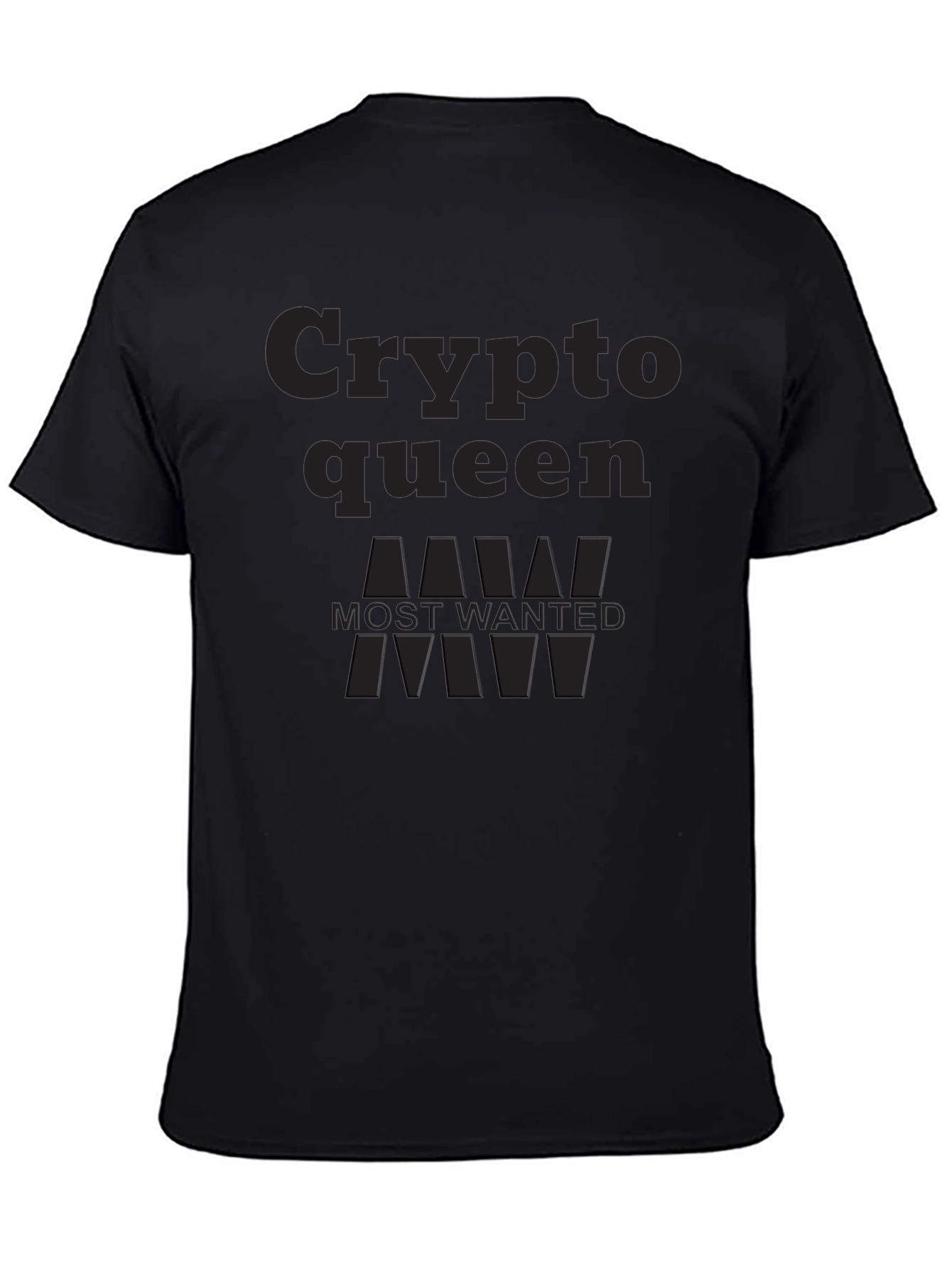 Crypto Queen Most Wanted Black T-Shirt