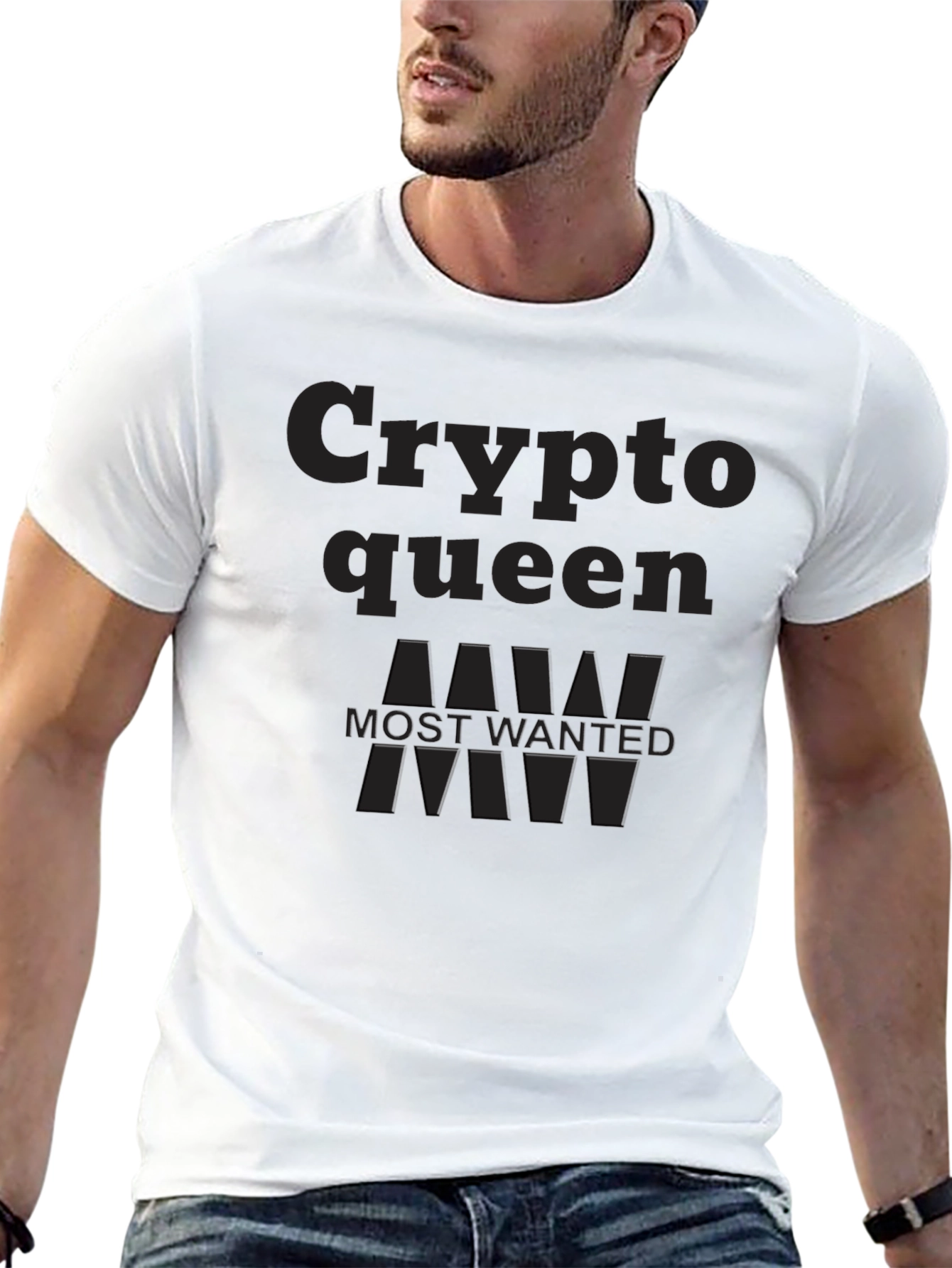 Crypto Queen Most Wanted Black T-Shirt