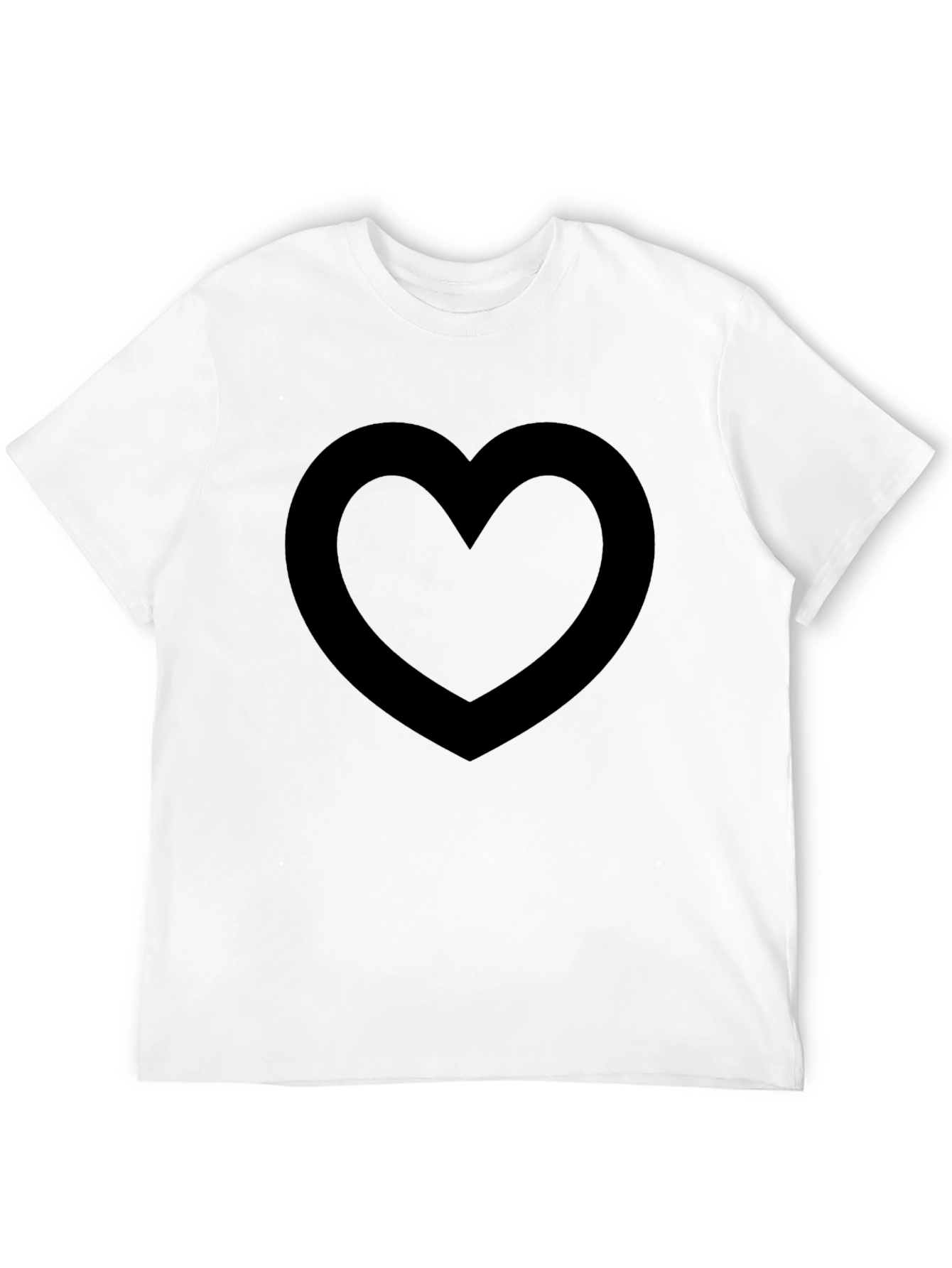 Heart Graphic Black T-Shirt - Casual Style