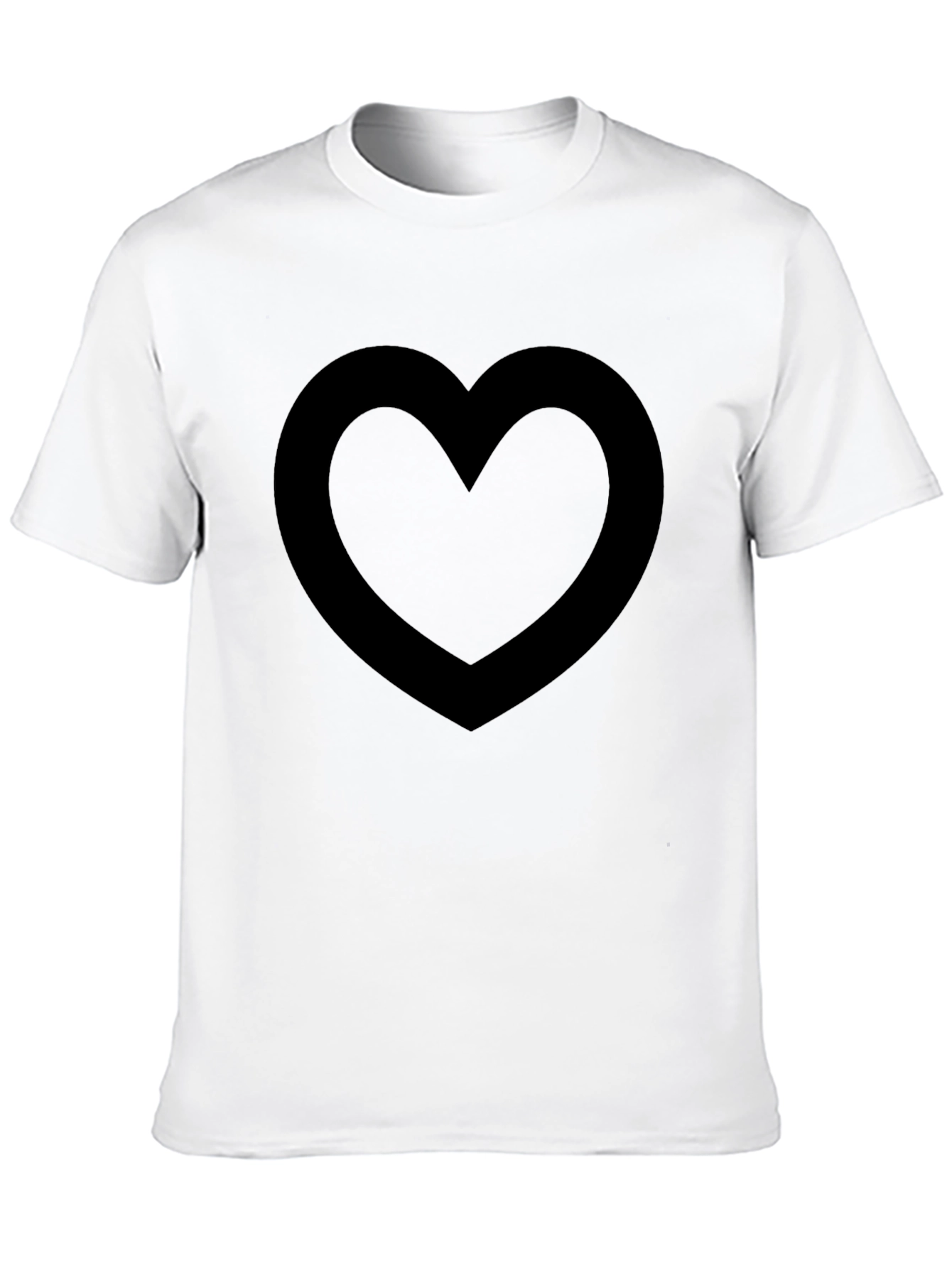Heart Graphic Black T-Shirt - Casual Style