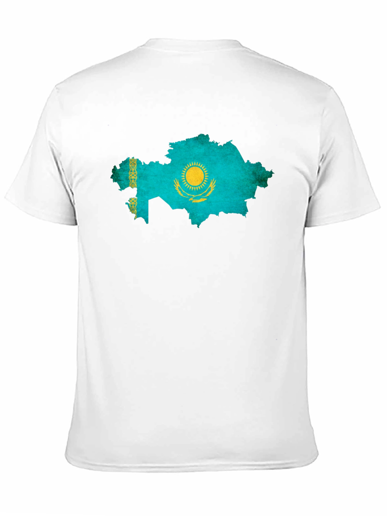 Kazakhstan Flag Map Graphic T-Shirt