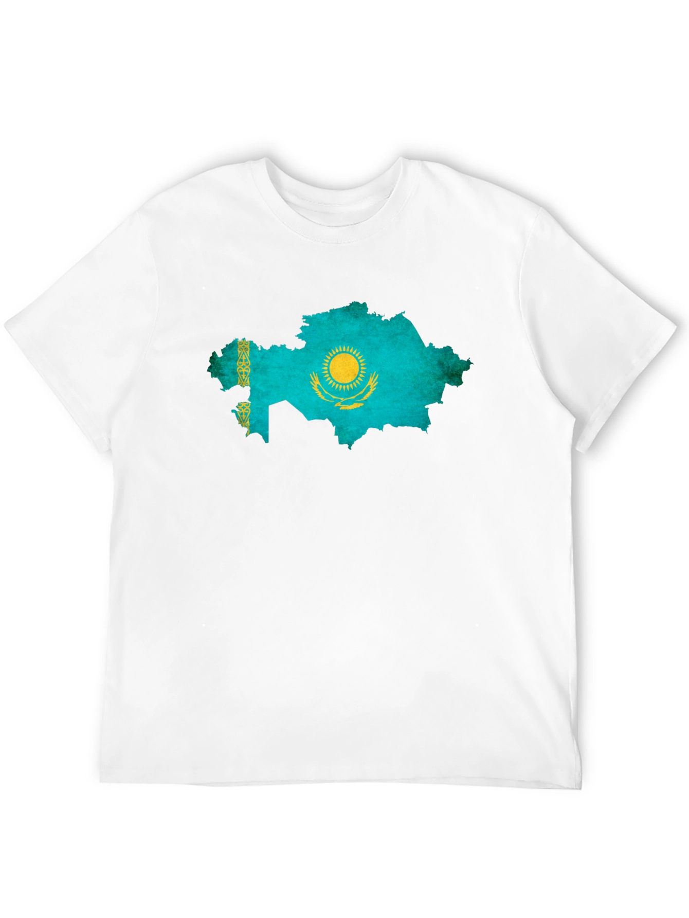 Kazakhstan Flag Map Graphic T-Shirt