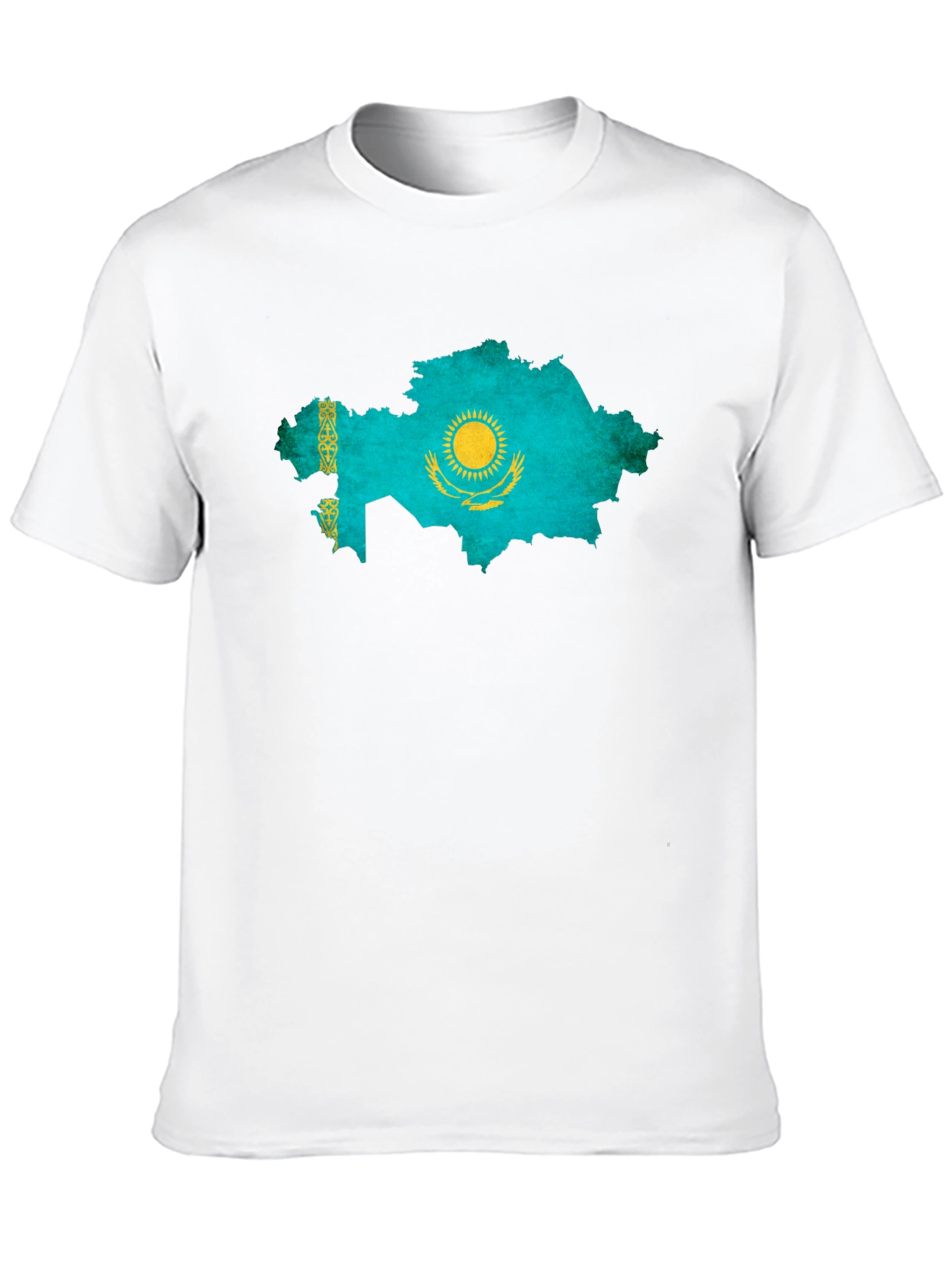 Kazakhstan Flag Map Graphic T-Shirt