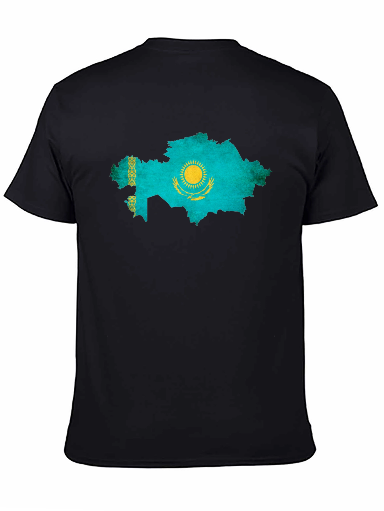 Kazakhstan Flag Map Graphic T-Shirt