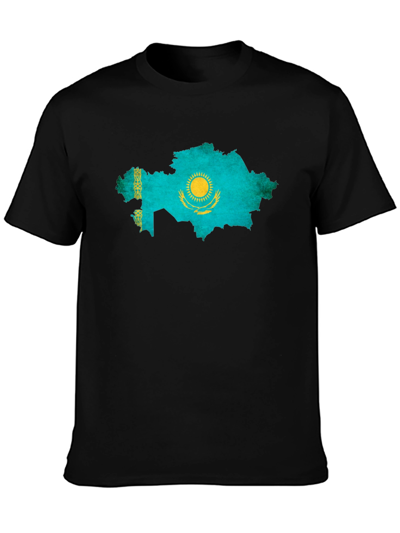 Kazakhstan Flag Map Graphic T-Shirt
