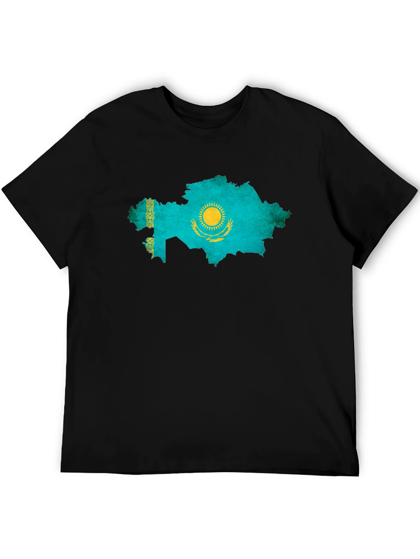 Kazakhstan Flag Map Graphic T-Shirt