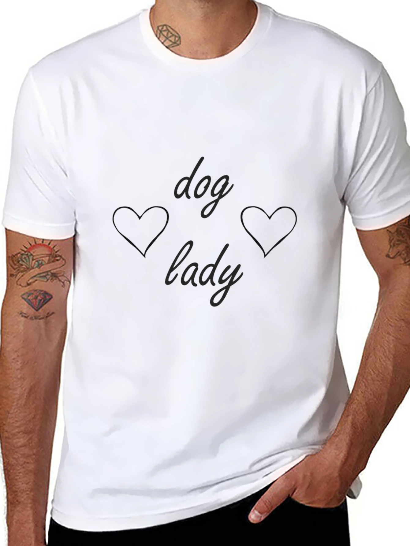 Dog Lady Black T-Shirt