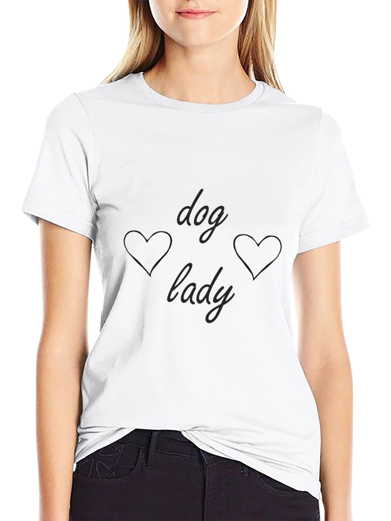 Dog Lady Black T-Shirt