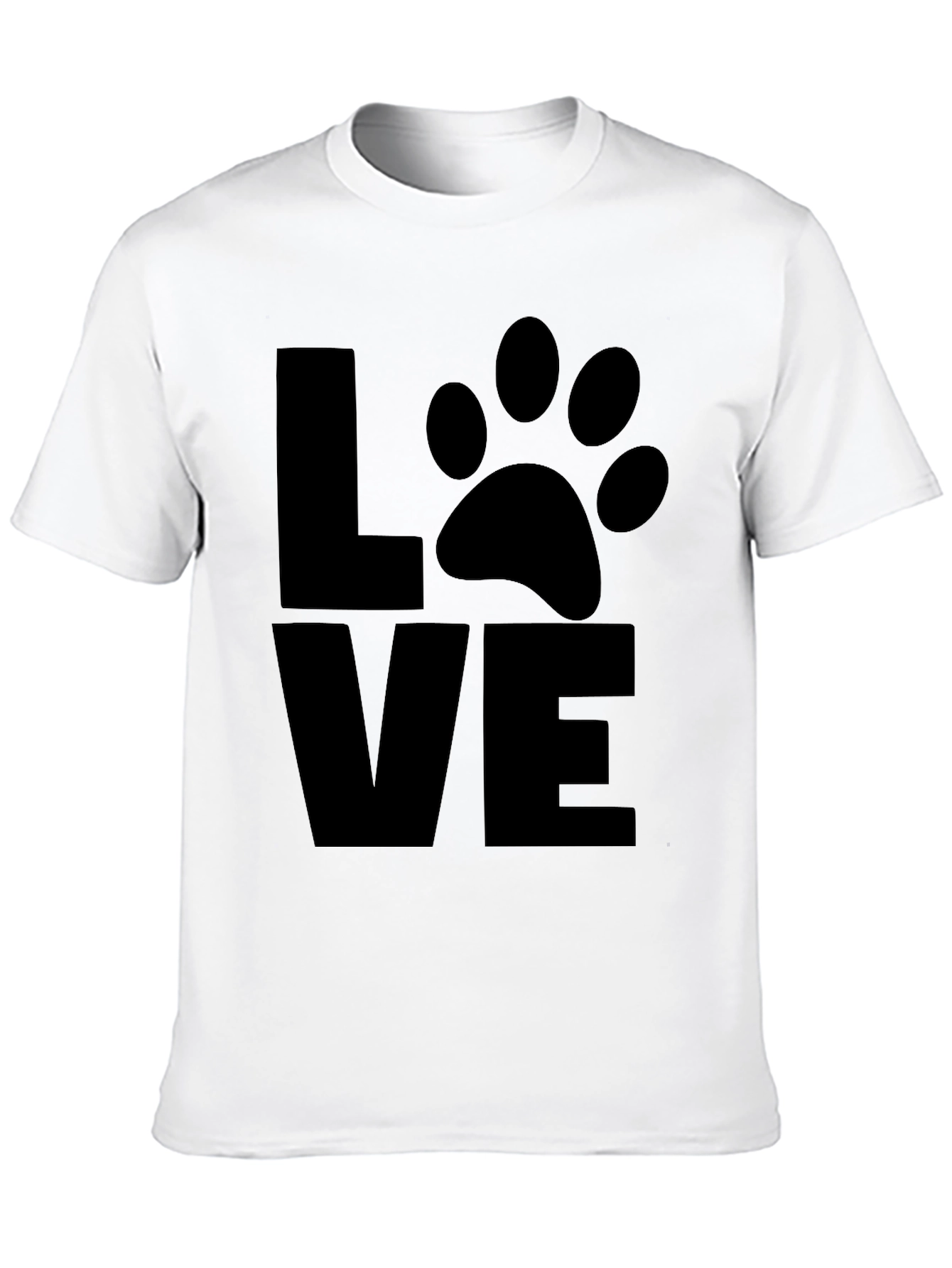 Love Paw Print T-Shirt - Casual Comfort Tee