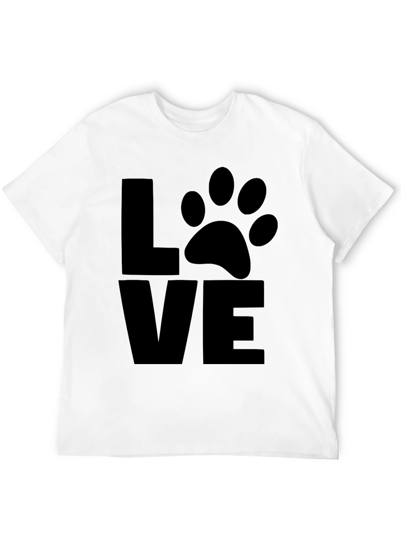 Love Paw Print T-Shirt - Casual Comfort Tee