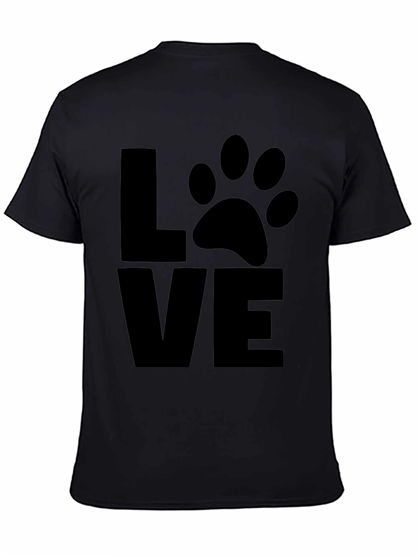 Love Paw Print T-Shirt - Casual Comfort Tee