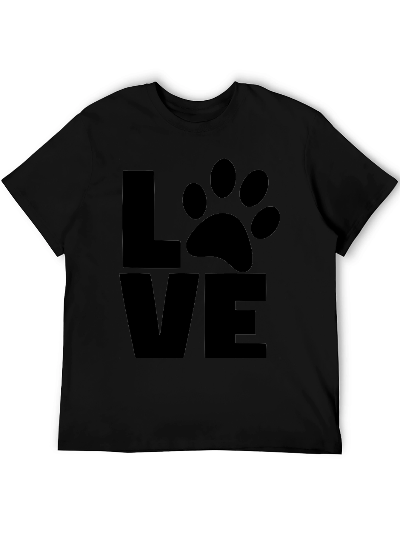 Love Paw Print T-Shirt - Casual Comfort Tee