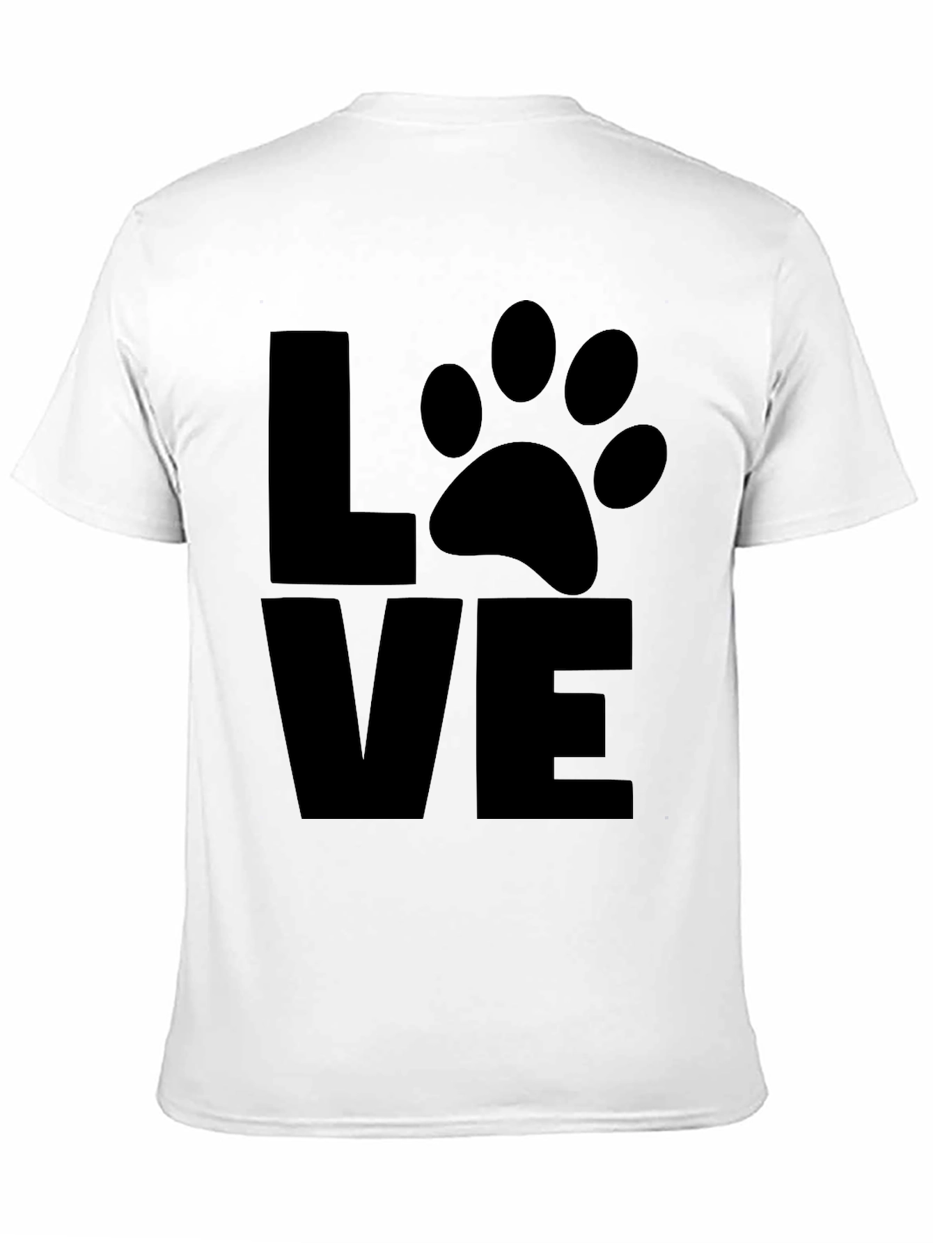 Love Paw Print T-Shirt - Casual Comfort Tee